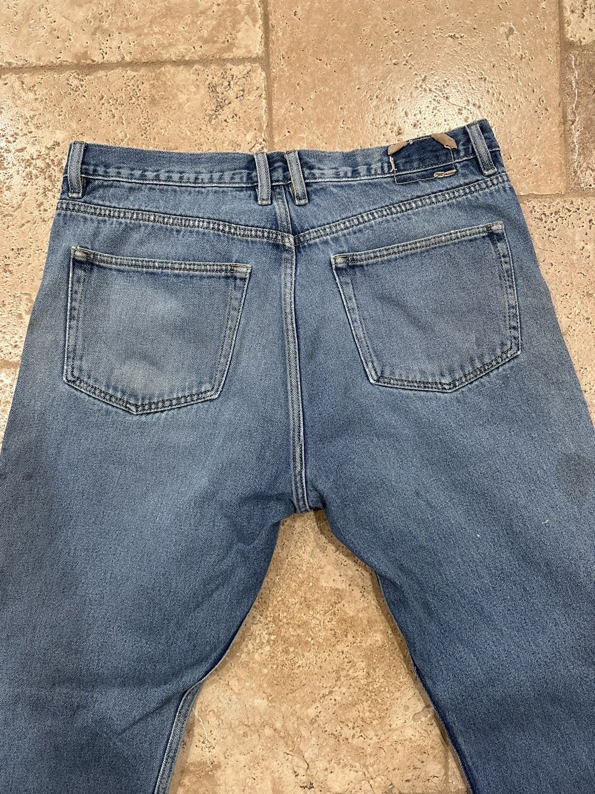 Architect × Vintage Vintage Architect Distressed Stone Paint Denim Blue Jeans Size US 36 / EU 52 - 8 Thumbnail