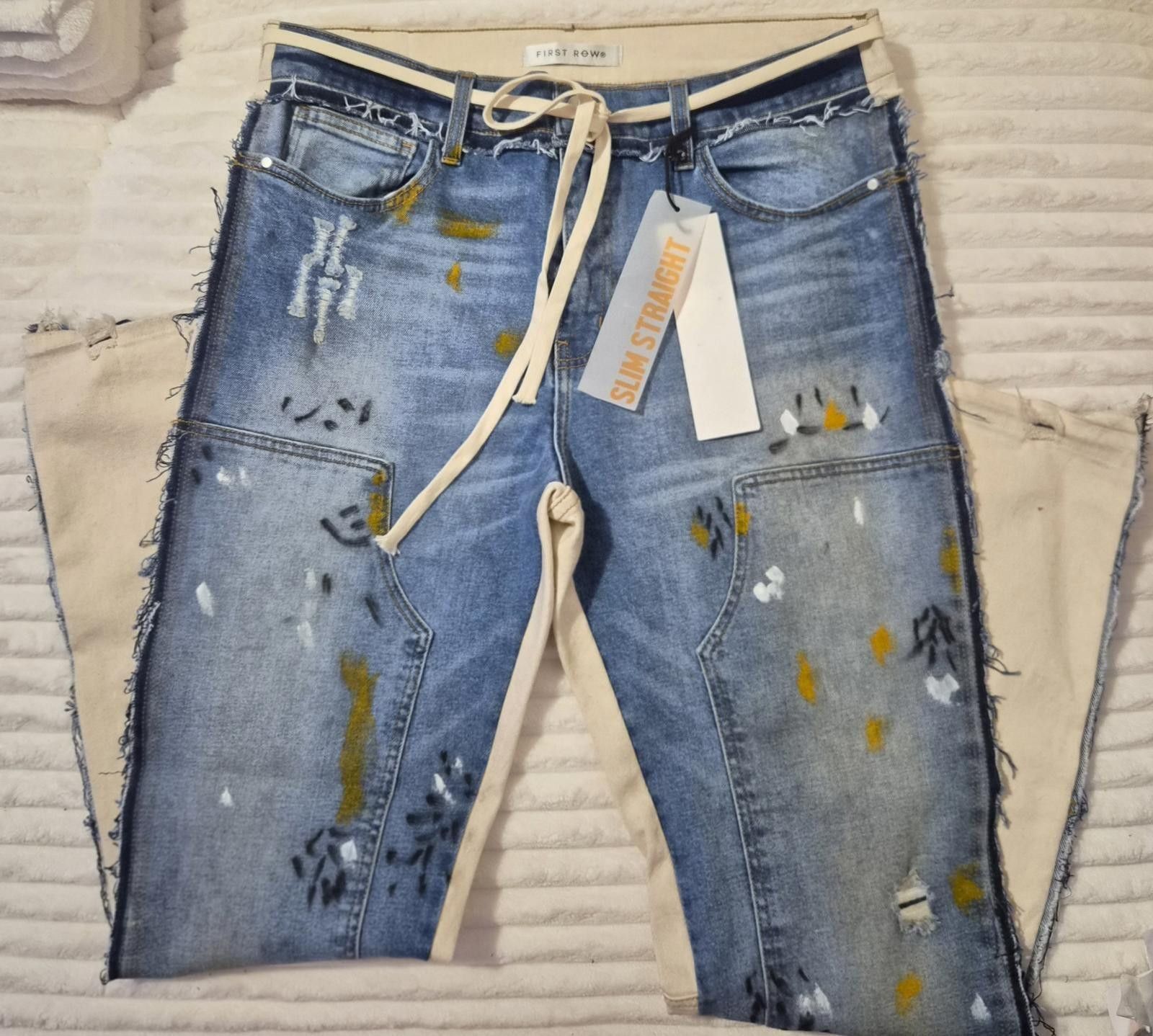The Unbranded Brand Vintage Men's Slim Straight Jeans with American Flag Pocket Size US 36 / EU 52 - 1 Thumbnail
