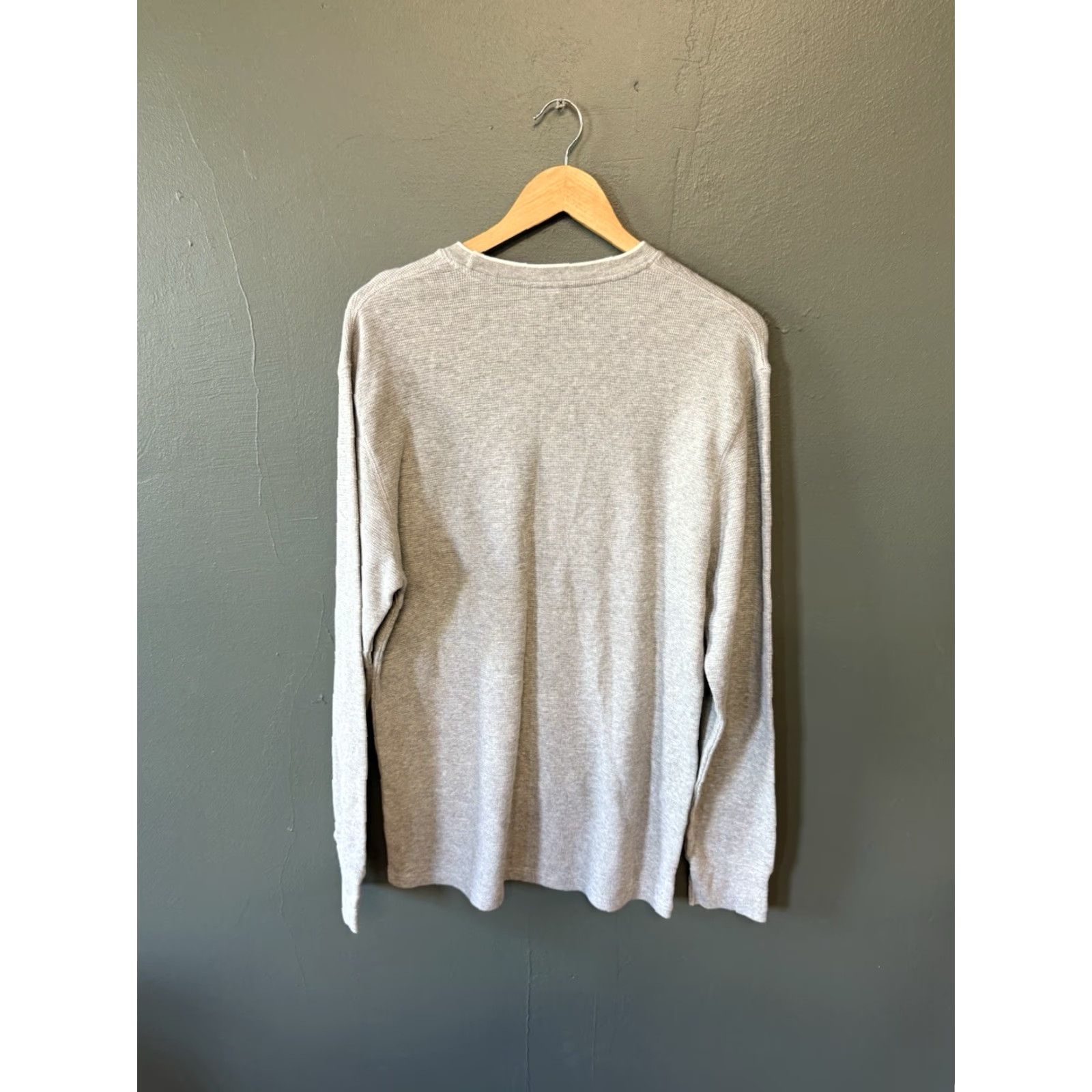 Polo Ralph Lauren VINTAGE Y2K Polo Ralph Lauren Mens Gray Long Sleeve Ribbed Sleepshirt XL Size US XL / EU 56 / 4 - 2 Thumbnail