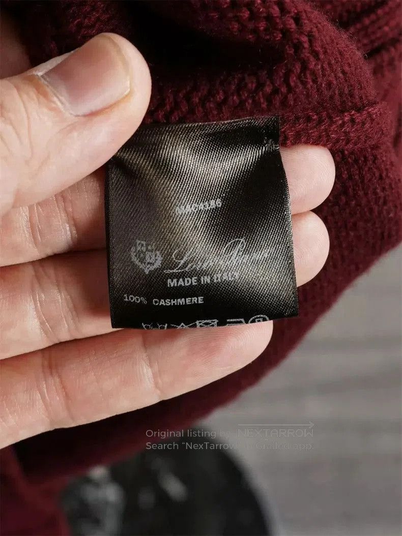Loro Piana Loro Piana Men's Burgundy Turtleneck Cashmere Sweater. Size US L / EU 52-54 / 3 - 5 Thumbnail