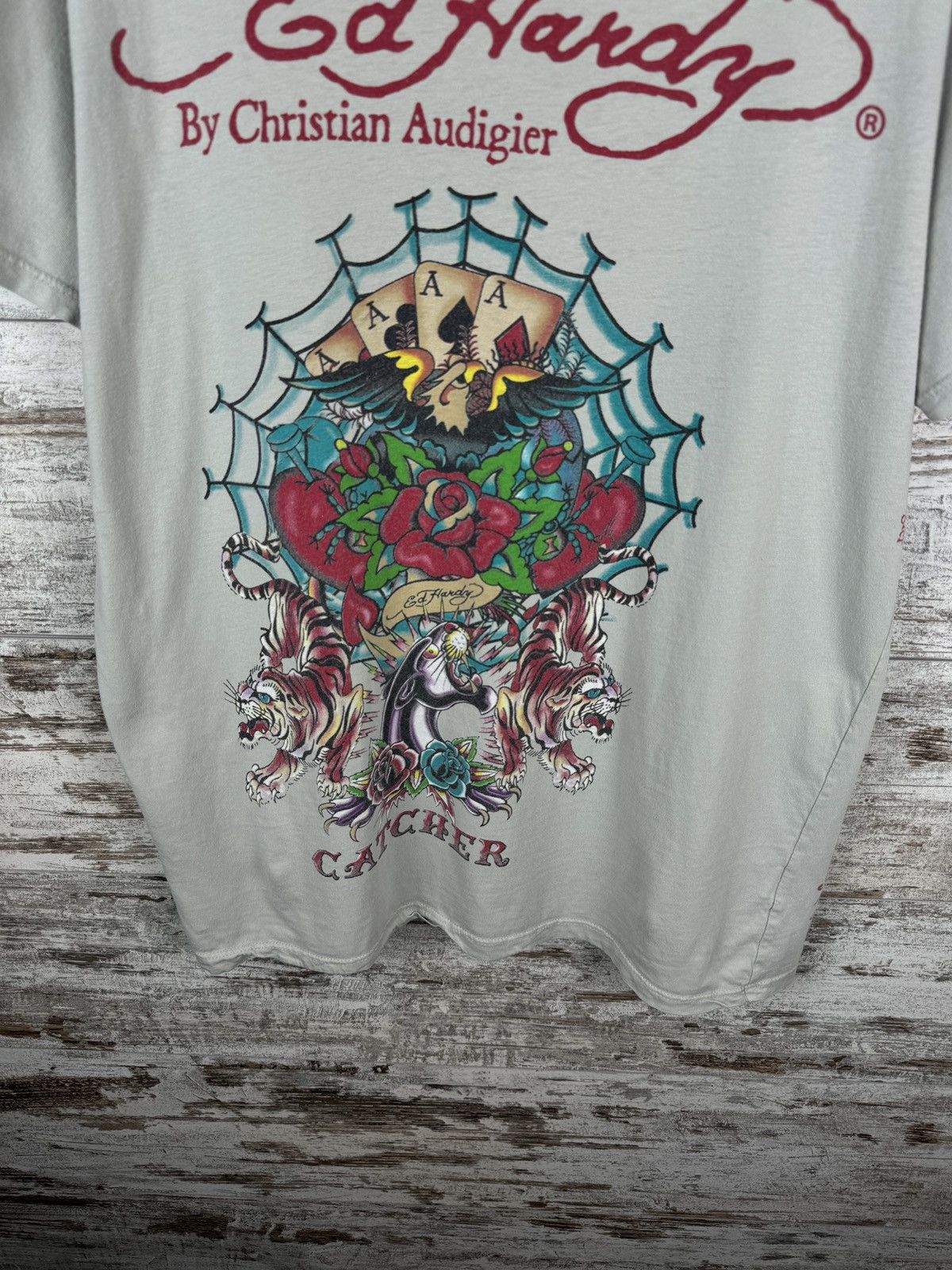 Christian Audigier Mens Vintage Ed Hardy by Christian Audigier T-shirt tee rare Size US L / EU 52-54 / 3 - 4 Thumbnail
