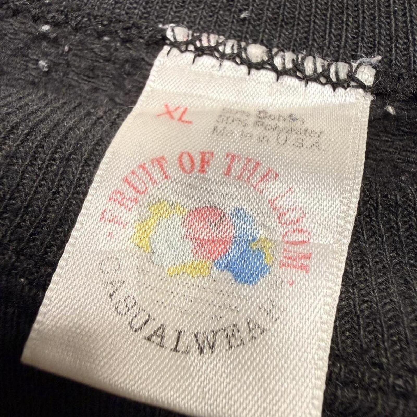 Other Vintage thrashed 90s black blank crewneck sweatshirt Size US XL / EU 56 / 4 - 3 Thumbnail