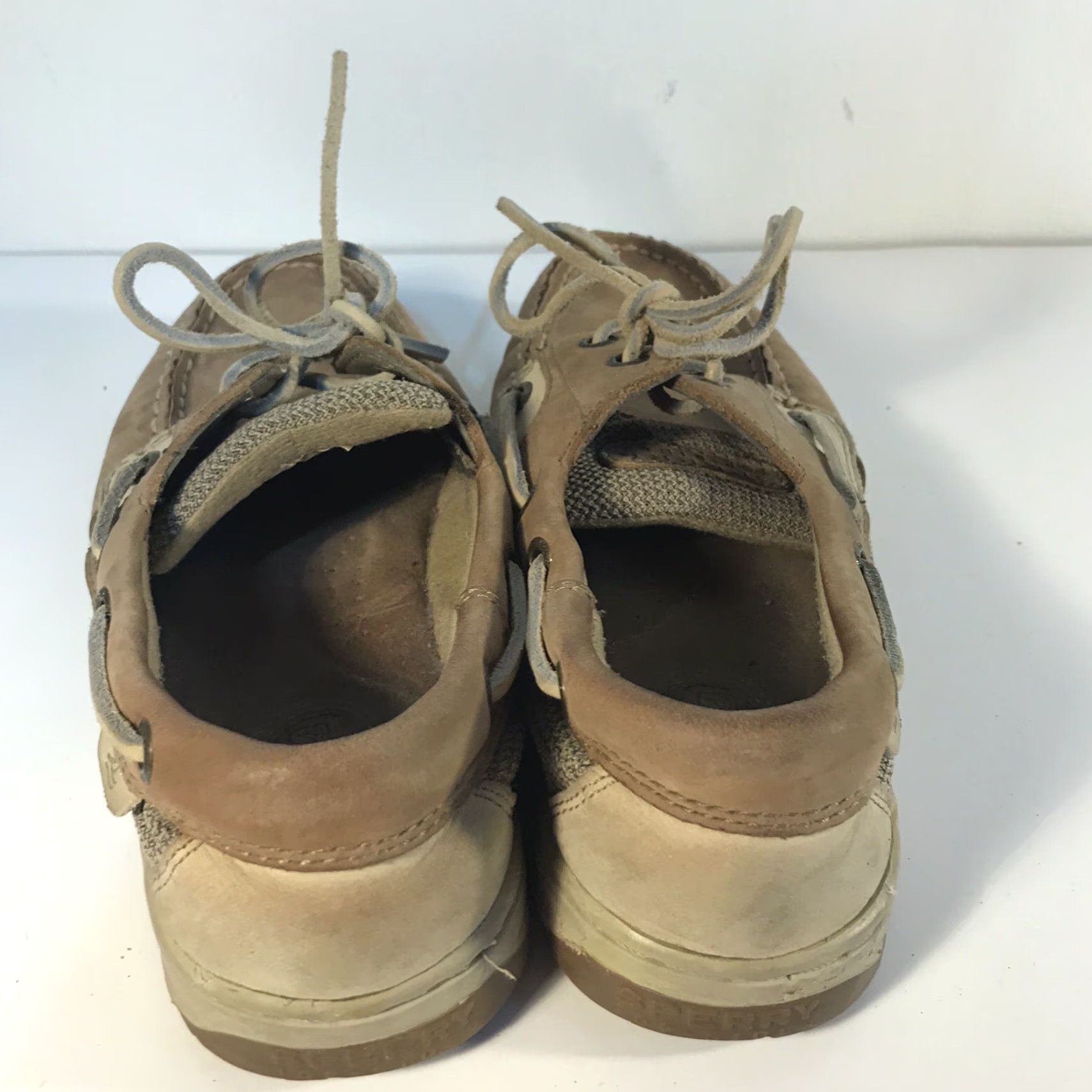 Sperry Sperry Top Sider Boat Shoes Womens Size 6.5M Leather Brown Beige Slip On Casual Nautical Comfort Shoes Size M / US 6-8 / IT 42-44 - 4 Thumbnail