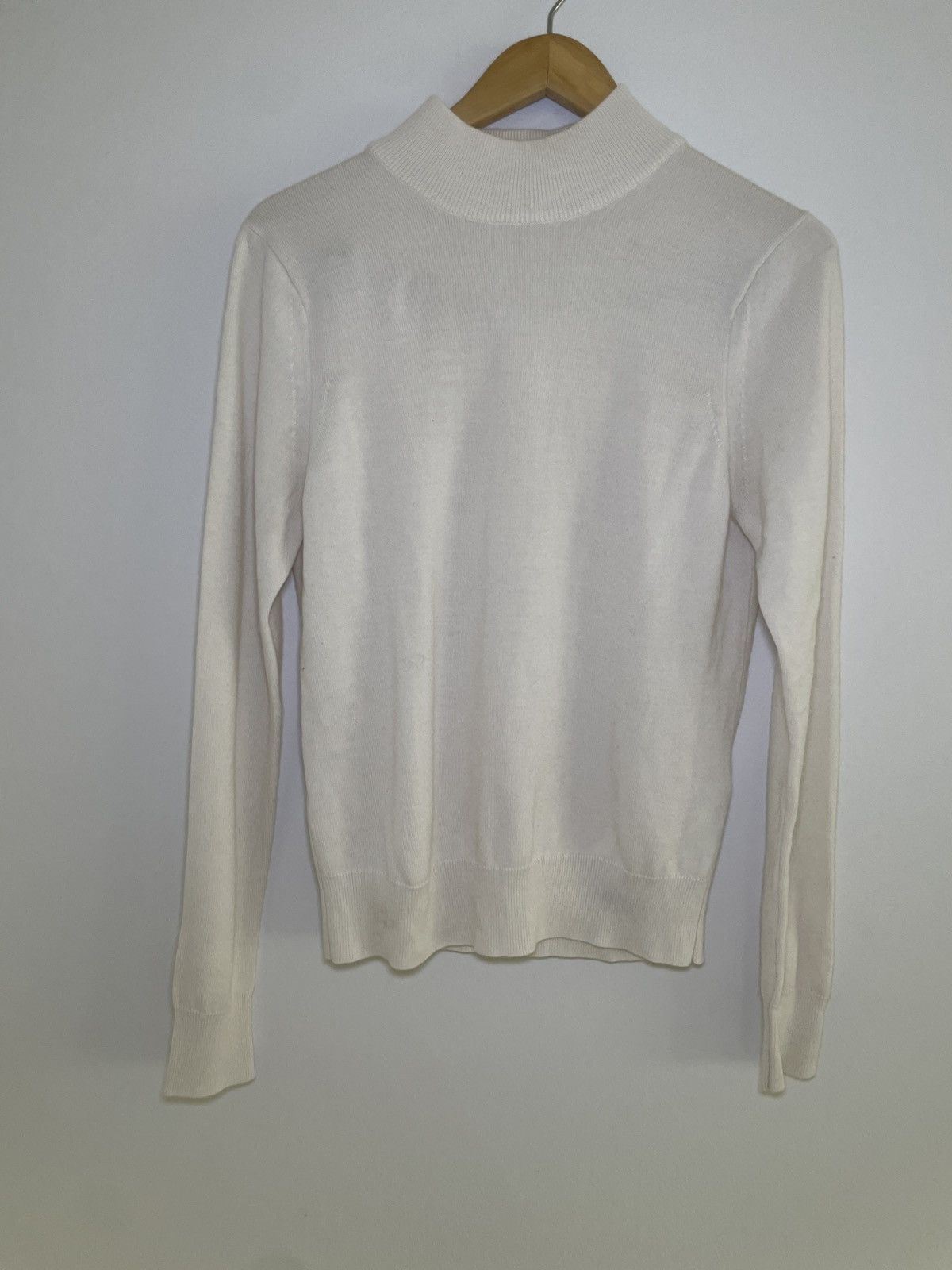 Sandro Sandro Paris Ecru Mock Neck Sweater – Industrial Size US XS / EU 42 / 0 - 1 Thumbnail