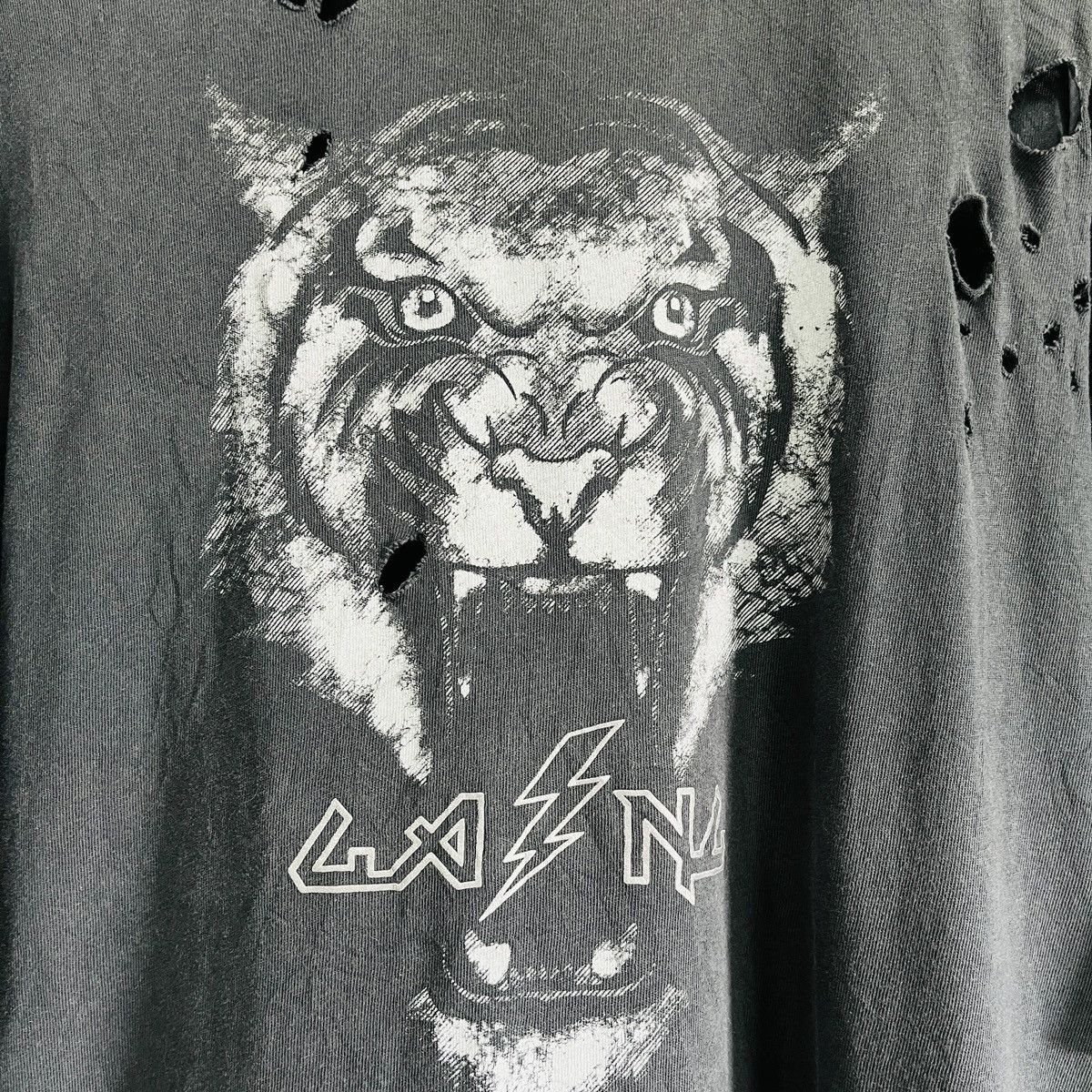 Designer × Zara Distressed Zara LA NY Baggy Ripped TShirt Made In Portugal Size US XL / EU 56 / 4 - 9 Thumbnail
