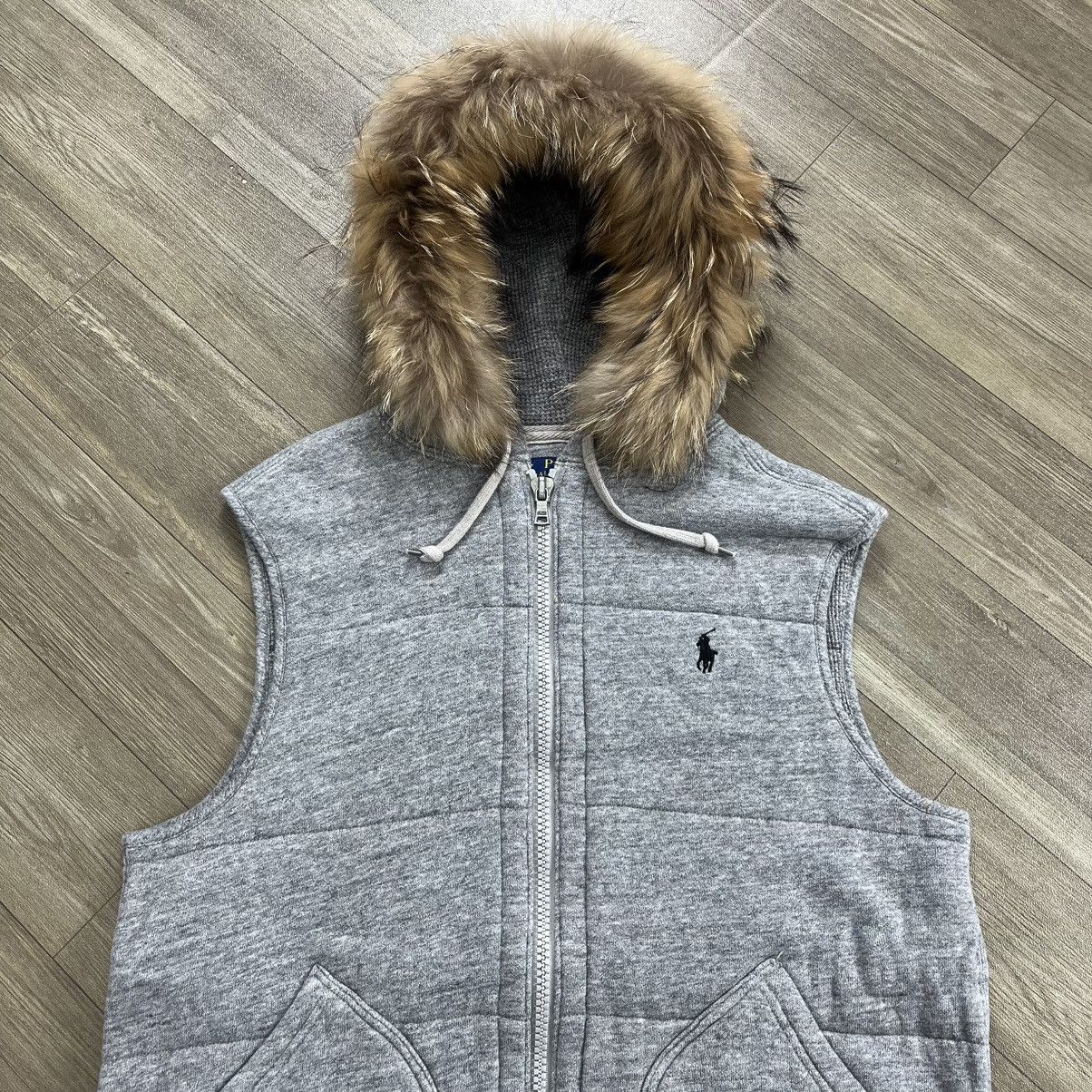 Polo Ralph Lauren 2000s Polo Ralph Lauren Grey Down Jacket Fur Vest Winter Size US M / EU 48-50 / 2 - 2 Thumbnail