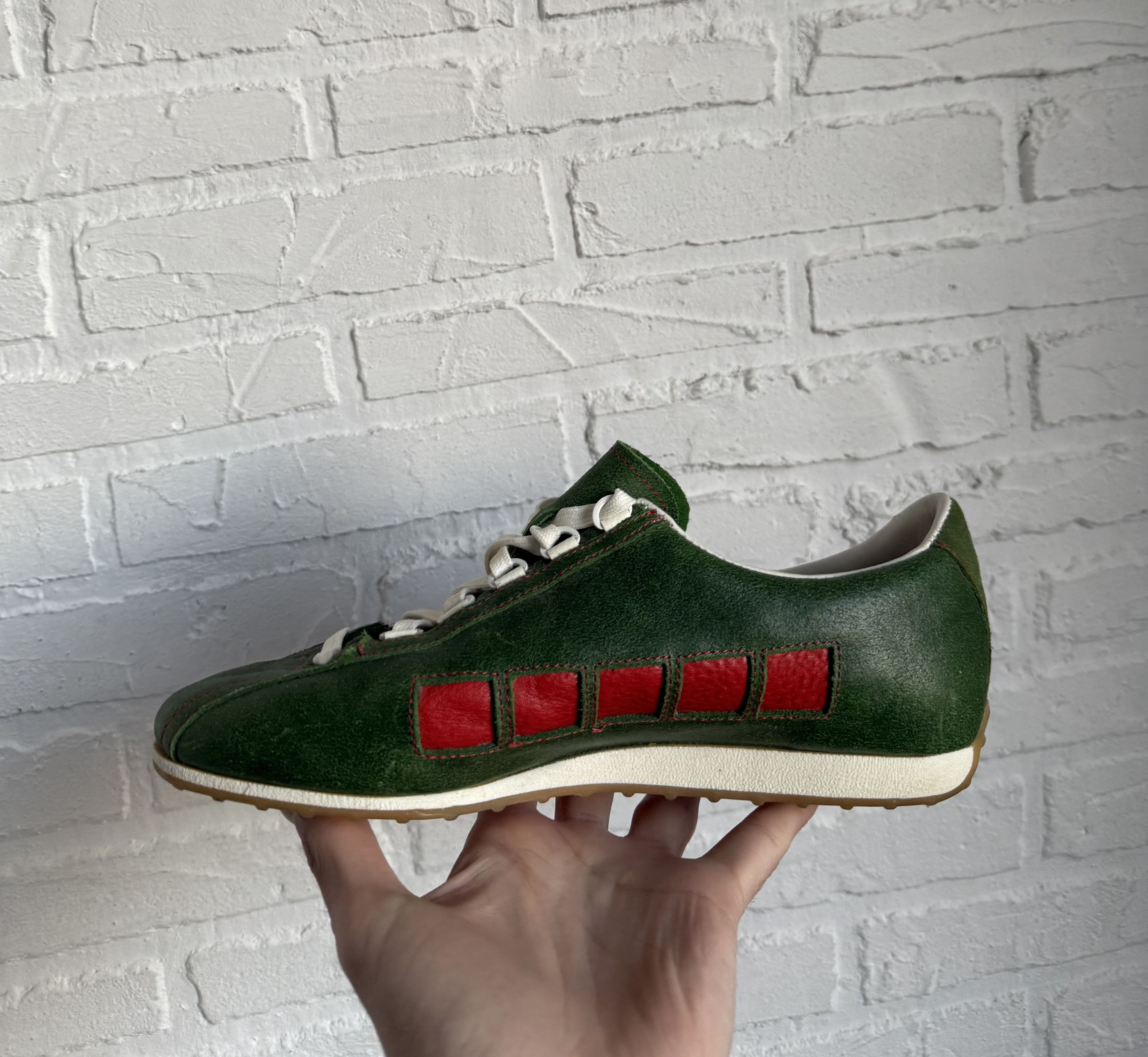 Other Kunzli Swiss made classic leather sneakers green red Size US 6.5 / EU 39-40 - 3 Thumbnail
