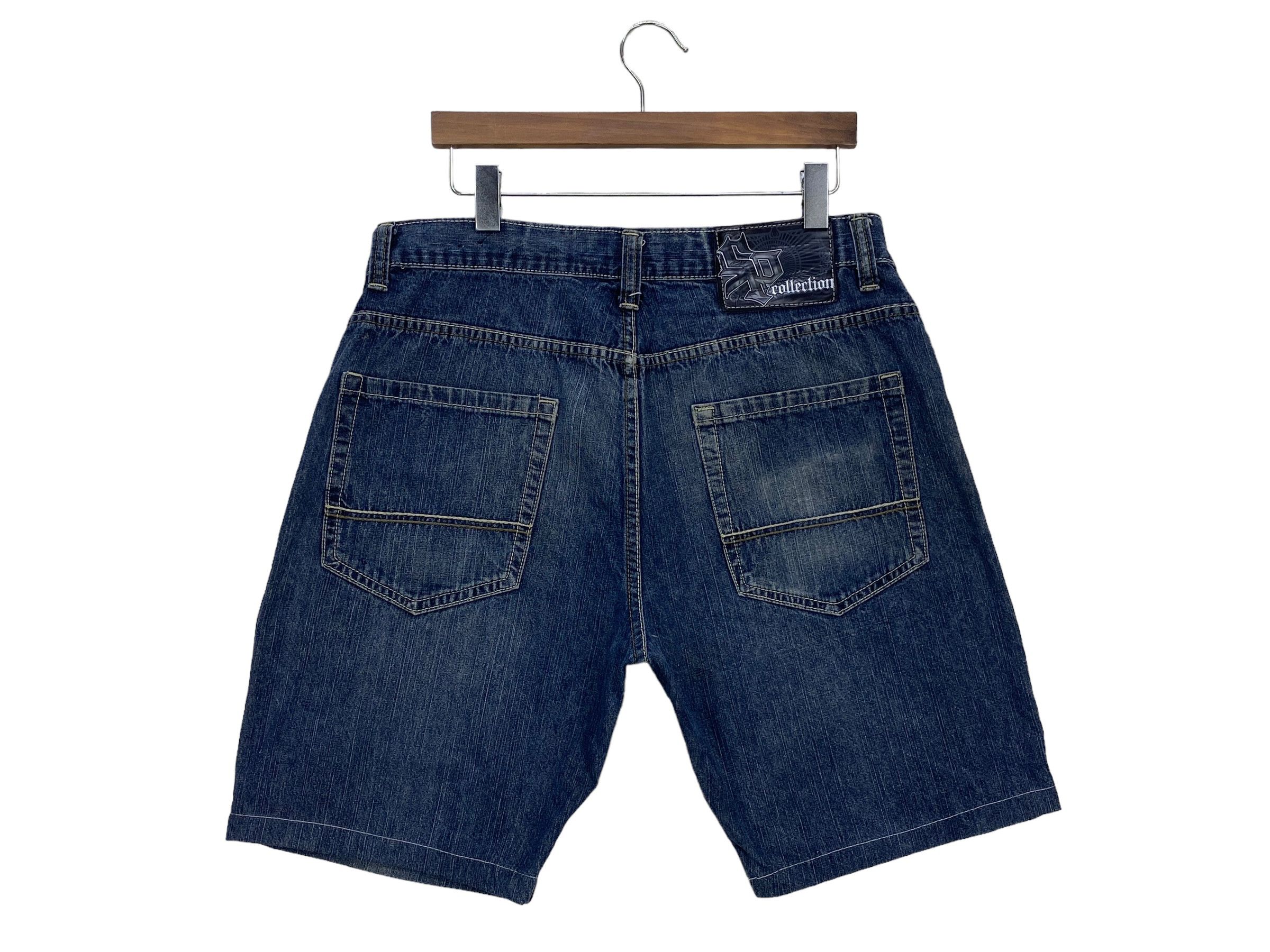Japanese Brand SP Short Baggy Jeans Hip Hop Skateboards Jeans Pants Size US 35 - 1 Thumbnail