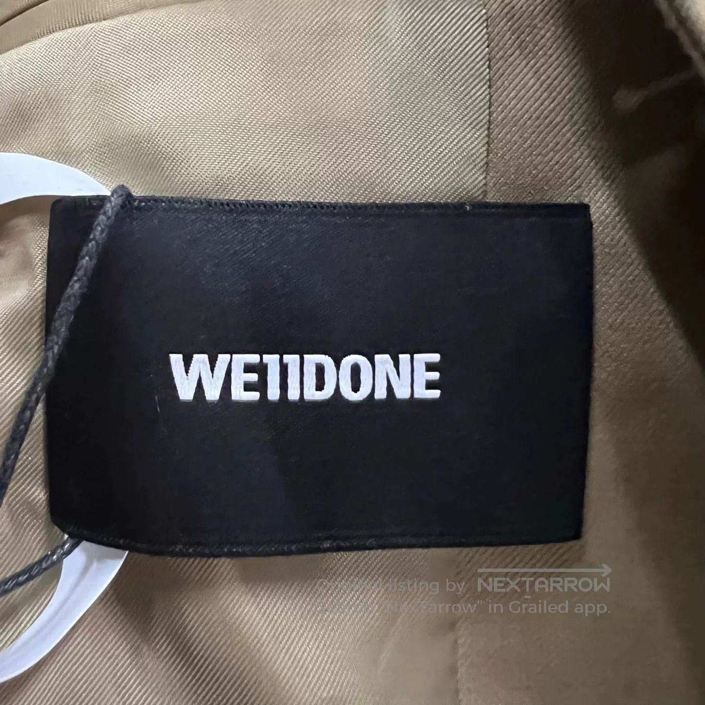 WE11DONE khaki logo casual blazer from WE11DONE. Size US M / EU 48-50 / 2 - 3 Thumbnail