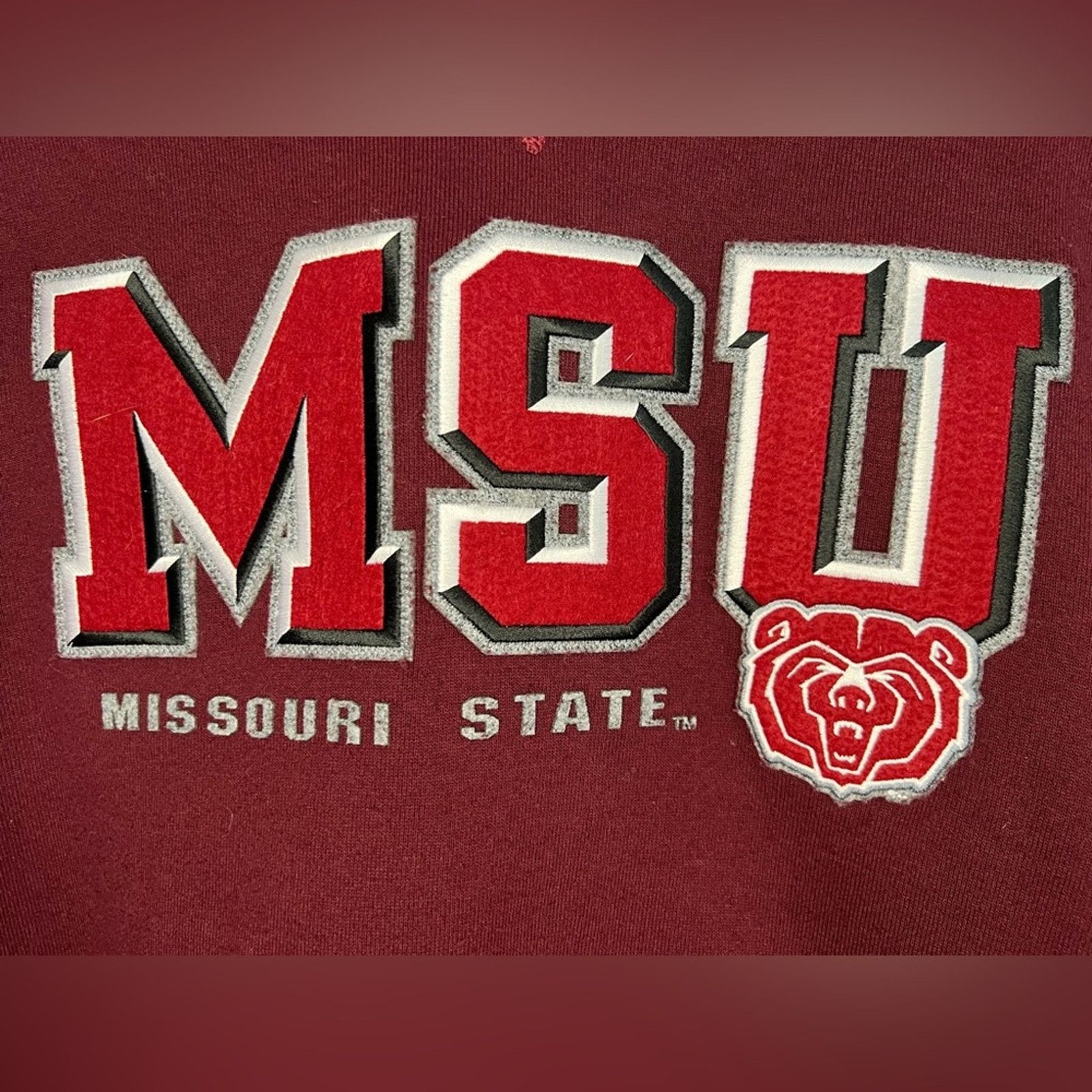 Russell Athletic Missouri State University XL Bears Hoodie Embroidered Logo Size US XL / EU 56 / 4 - 6 Thumbnail