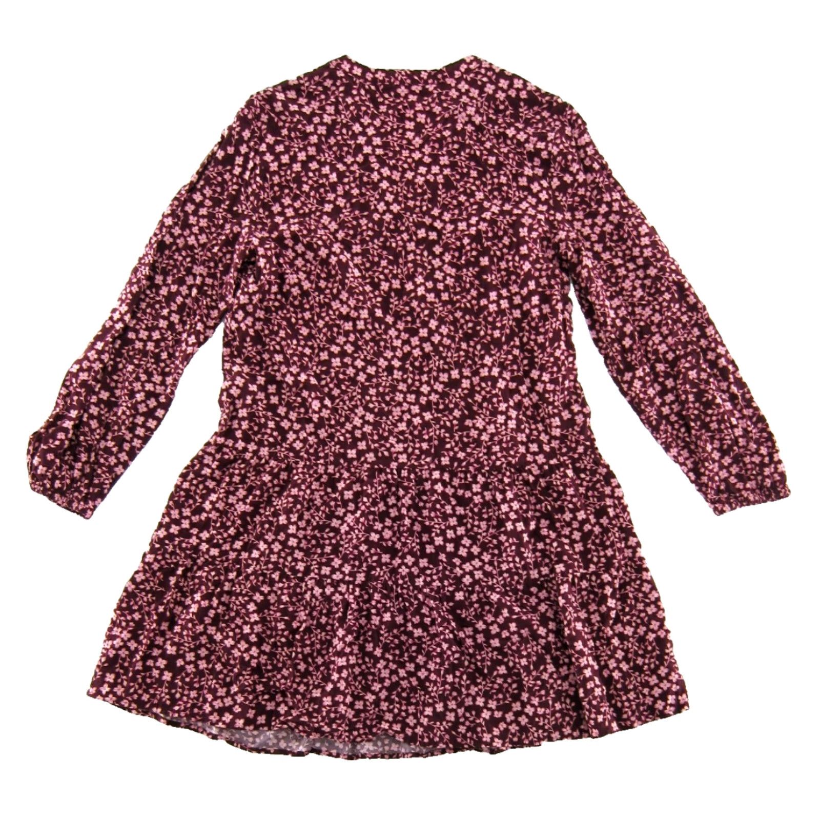 Gap GAP Dress Pink Floral Long Sleeve V-Neck Tunic Smock 100% Rayon Small Women Size S / US 4 / IT 40 - 2 Thumbnail