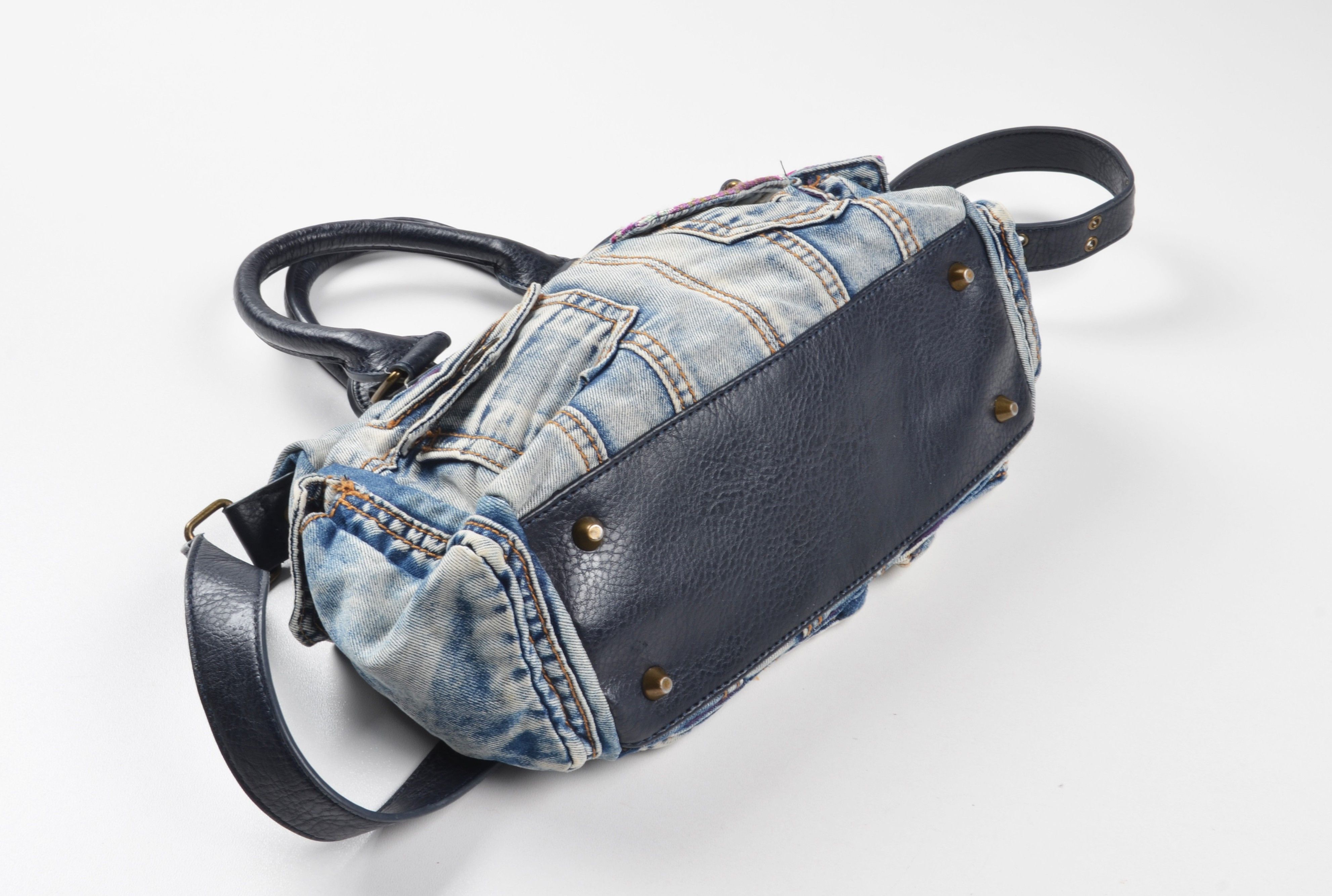 Desigual Desigual Y2K Boho Patchwork Denim Shoulder Crossbody Bag Size ONE SIZE - 4 Thumbnail