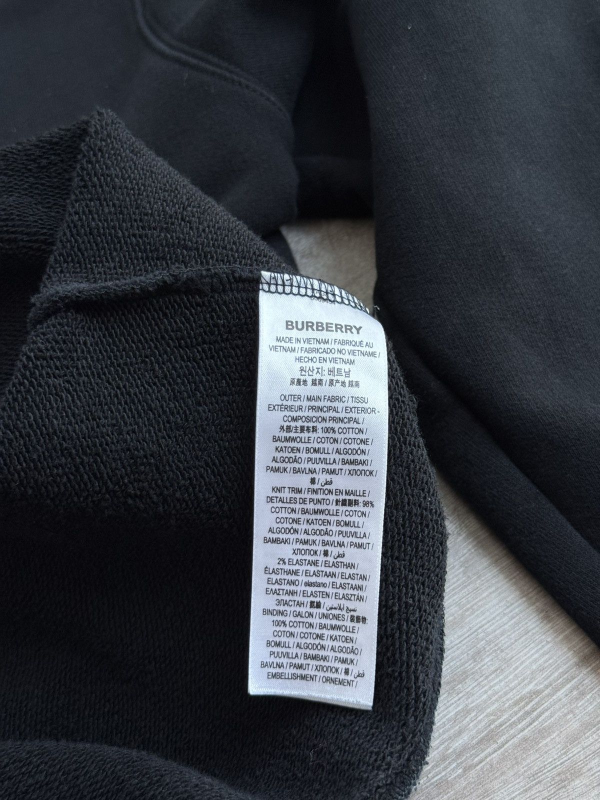 Burberry Burberry London England Black Box Logo Hoodie Size M Cotton Size US M / EU 48-50 / 2 - 12 Thumbnail