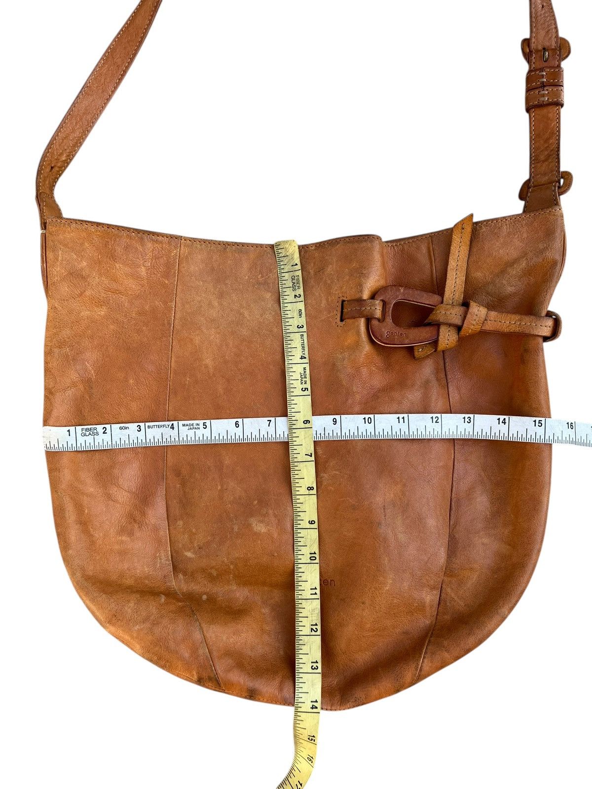 Leather Genten Japan Dirty Mud Patina Leather Bag Size ONE SIZE - 25 Thumbnail