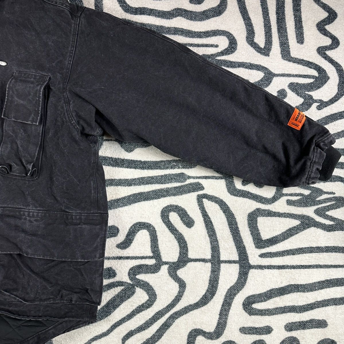 Heron Preston Black Fireman Jacket Clasp Size XL