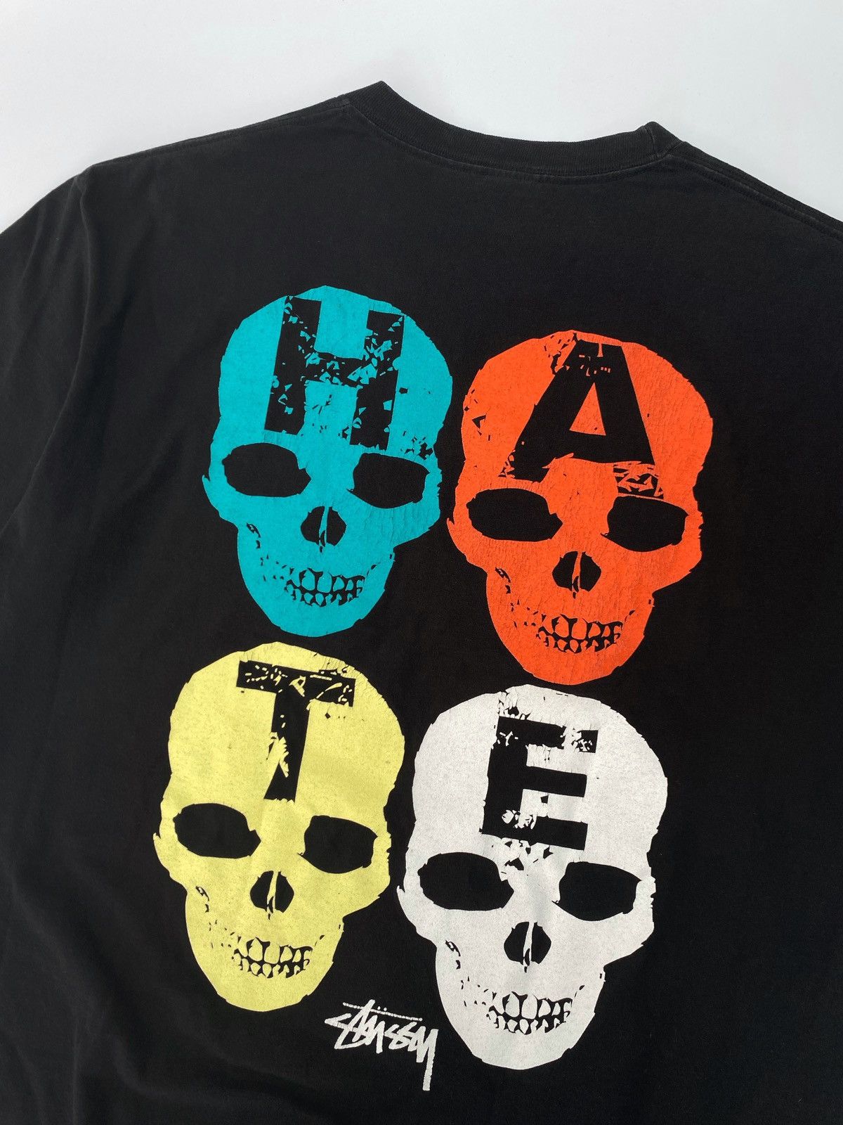Stussy Vintage Love & Hate Stussy Skull Tee (2) Size US L / EU 52-54 / 3 - 5 Thumbnail
