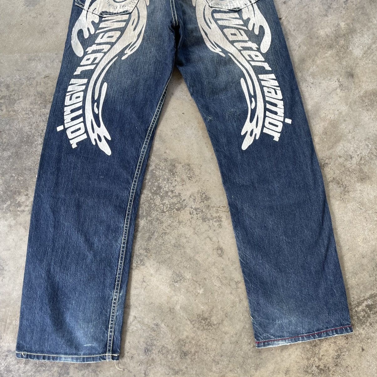 Japanese Brand 🔥🇯🇵Real BVoice Stoned Washed Water Warrior Distress Jeans Size US 31 - 3 Thumbnail