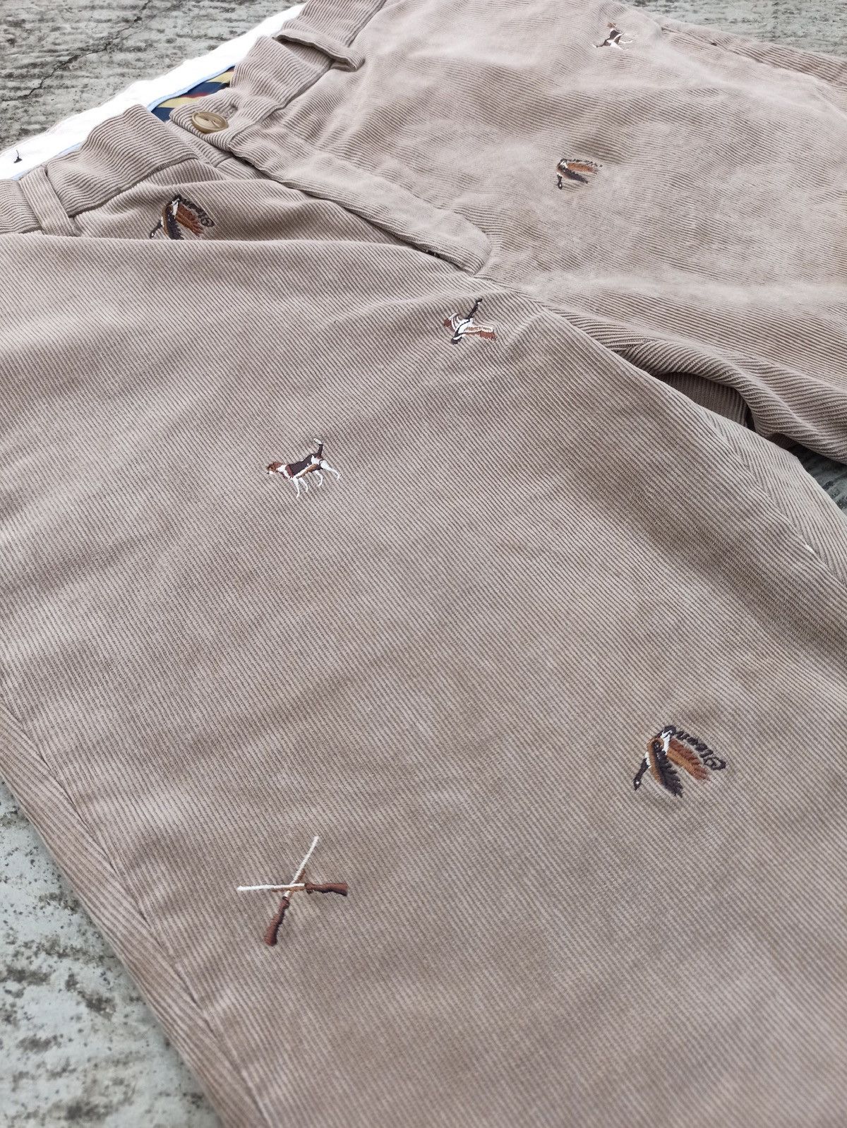 Japanese Brand Olzen corduroy with animal tile Size 24" / US 00 / IT 34 - 5 Thumbnail