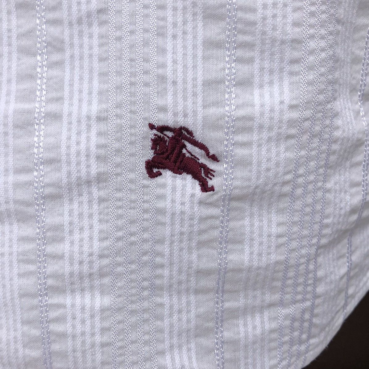 Burberry Burberry Checked Embroidery Logo Stretchable Short Sleeve Size US M / EU 48-50 / 2 - 6 Thumbnail
