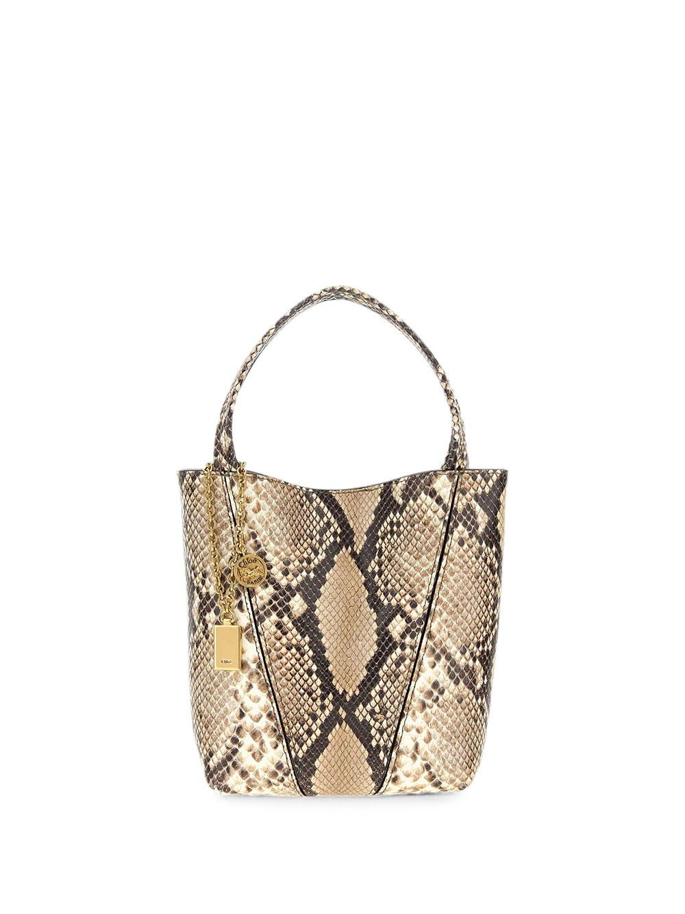 Chloe SMALL CHLOÉ SPIN TOTE BAG IN PYTHON-EFFECT LEATHER Size ONE SIZE - 1 Thumbnail