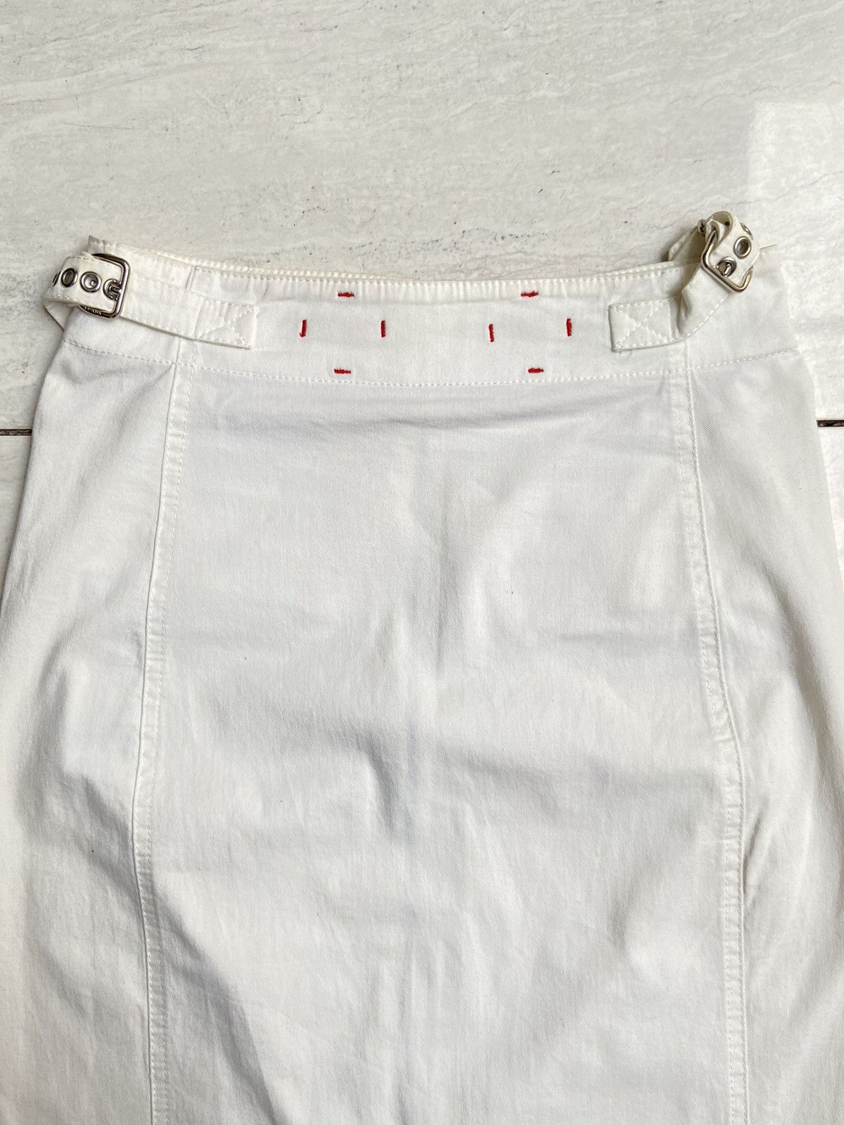 Prada PRADA White Midi Skirt Size 23" - 9 Thumbnail