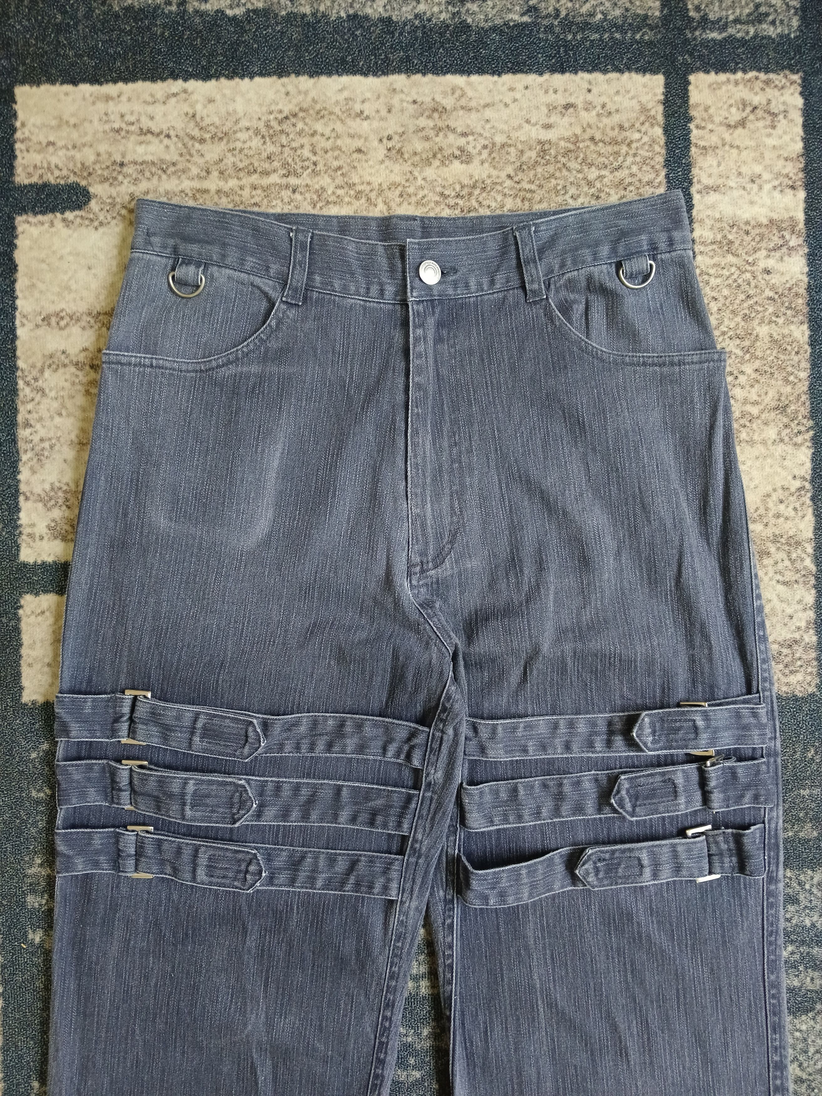 Japanese Brand FADE BONDAGE PANTS SLASH NUMBER Size US 29 - 4 Thumbnail