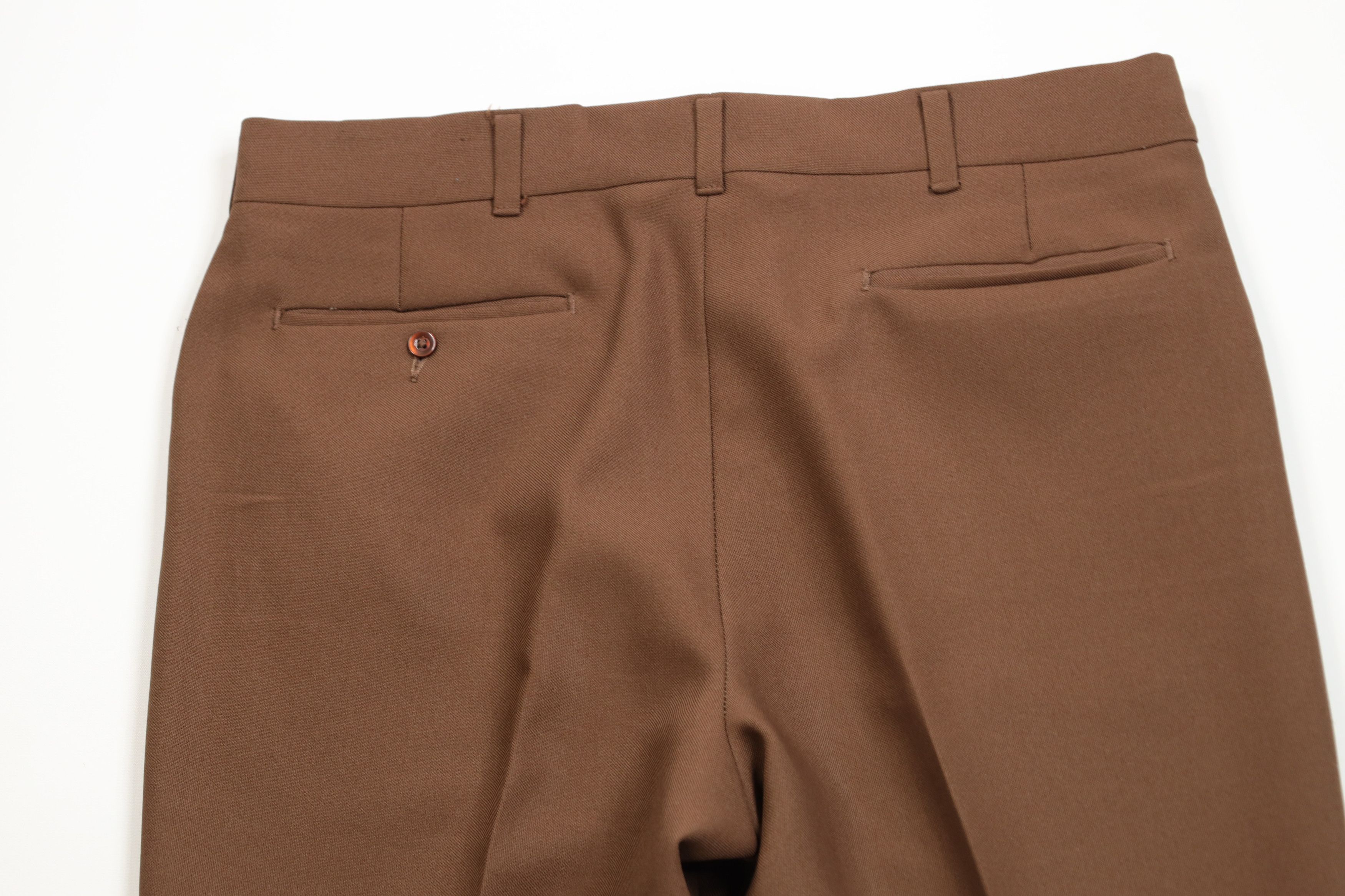 Vintage Vintage 70s Streetwear Flared Wide Leg Chino Pants Brown USA Size US 34 / EU 50 - 11 Thumbnail