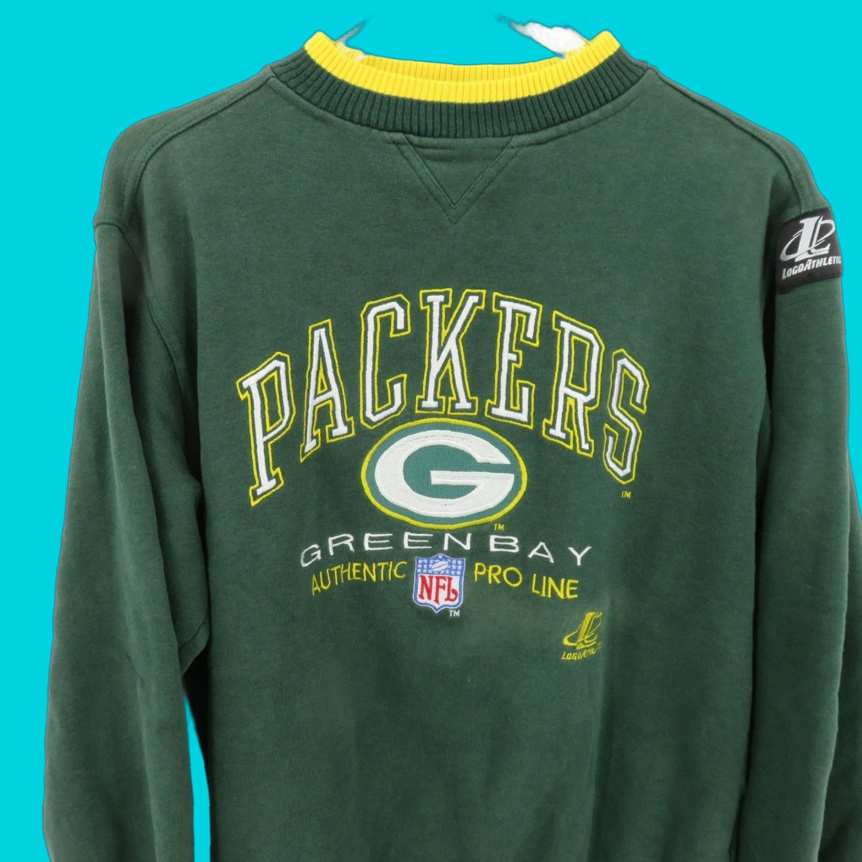 NFL VINTAGE NFL Pro Line Women Large Green Bay Packers Embroidered Pullover Sweatshirt Size L / US 10 / IT 46 - 1 Thumbnail