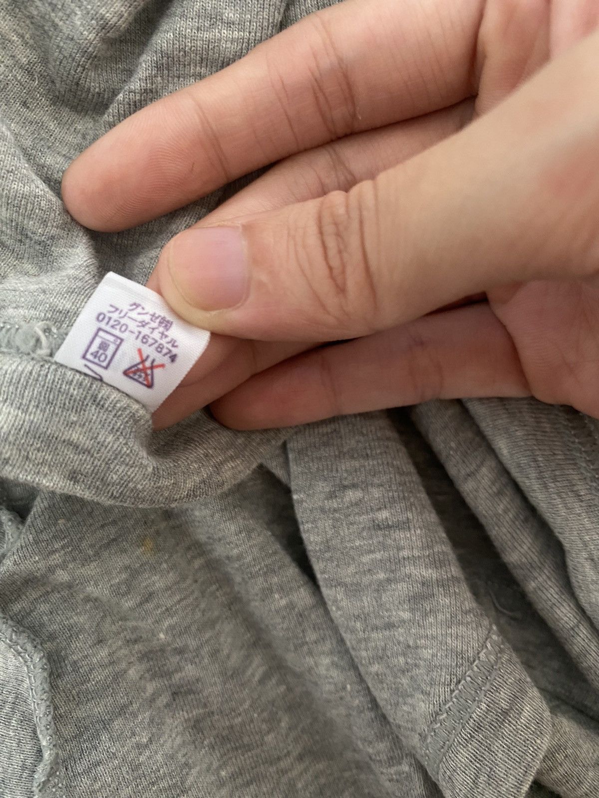 Helmut Lang Helmut Lang Grey Tee Size US M / EU 48-50 / 2 - 10 Thumbnail