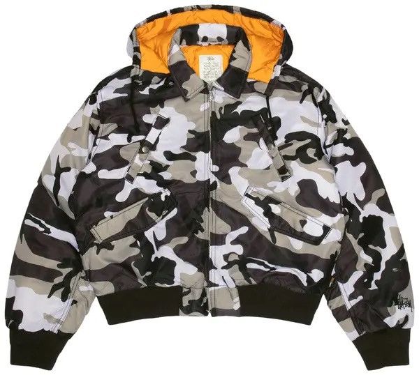 Stussy Snow Camo Flight Bomber Size US M / EU 48-50 / 2 - 1 Thumbnail