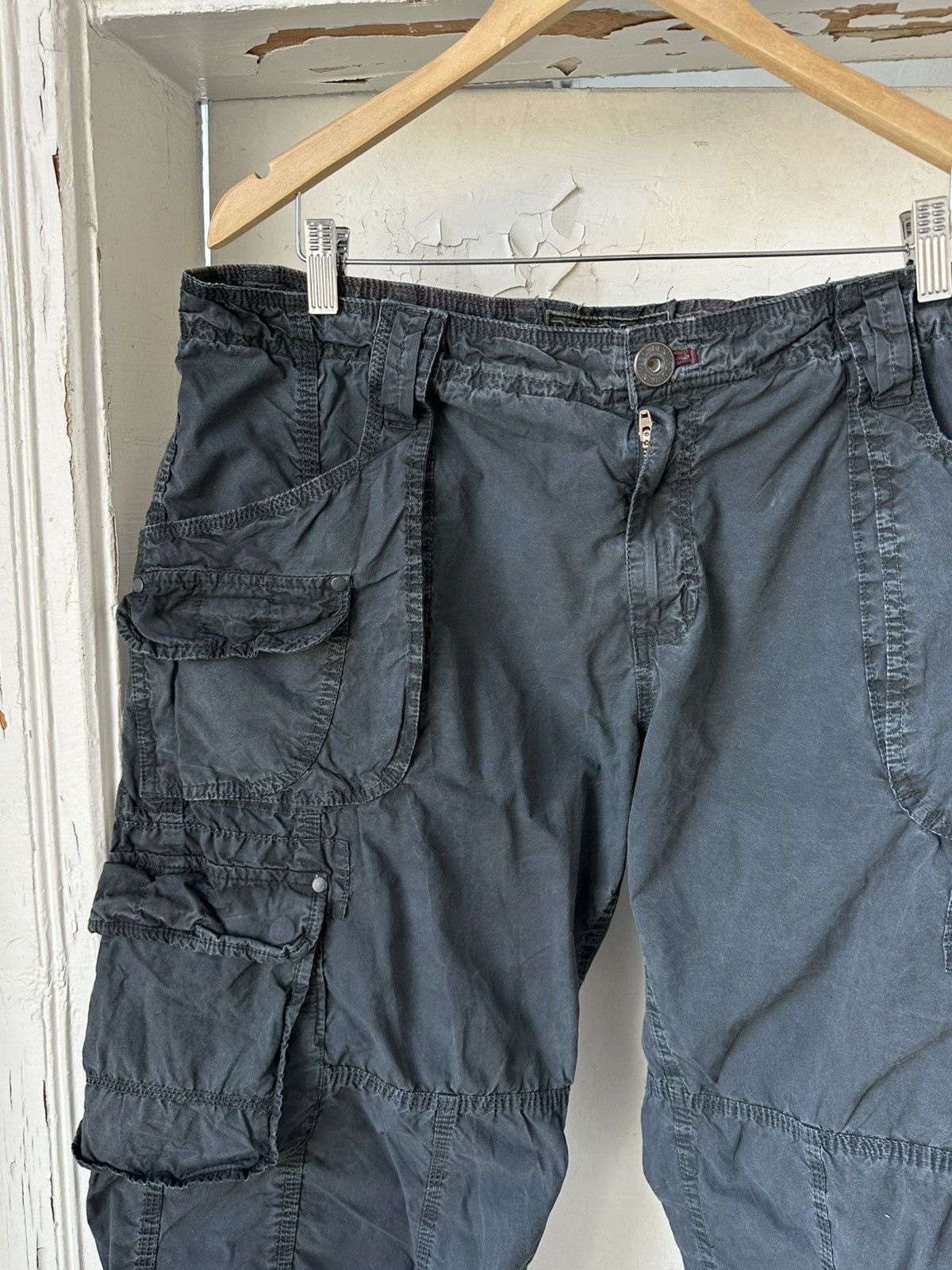 If Six Was Nine × Le Grande Bleu (L.G.B.) × Vintage Y2K Vintage Cargo Washed Zip Breeches Size US 38 / EU 54 - 4 Thumbnail