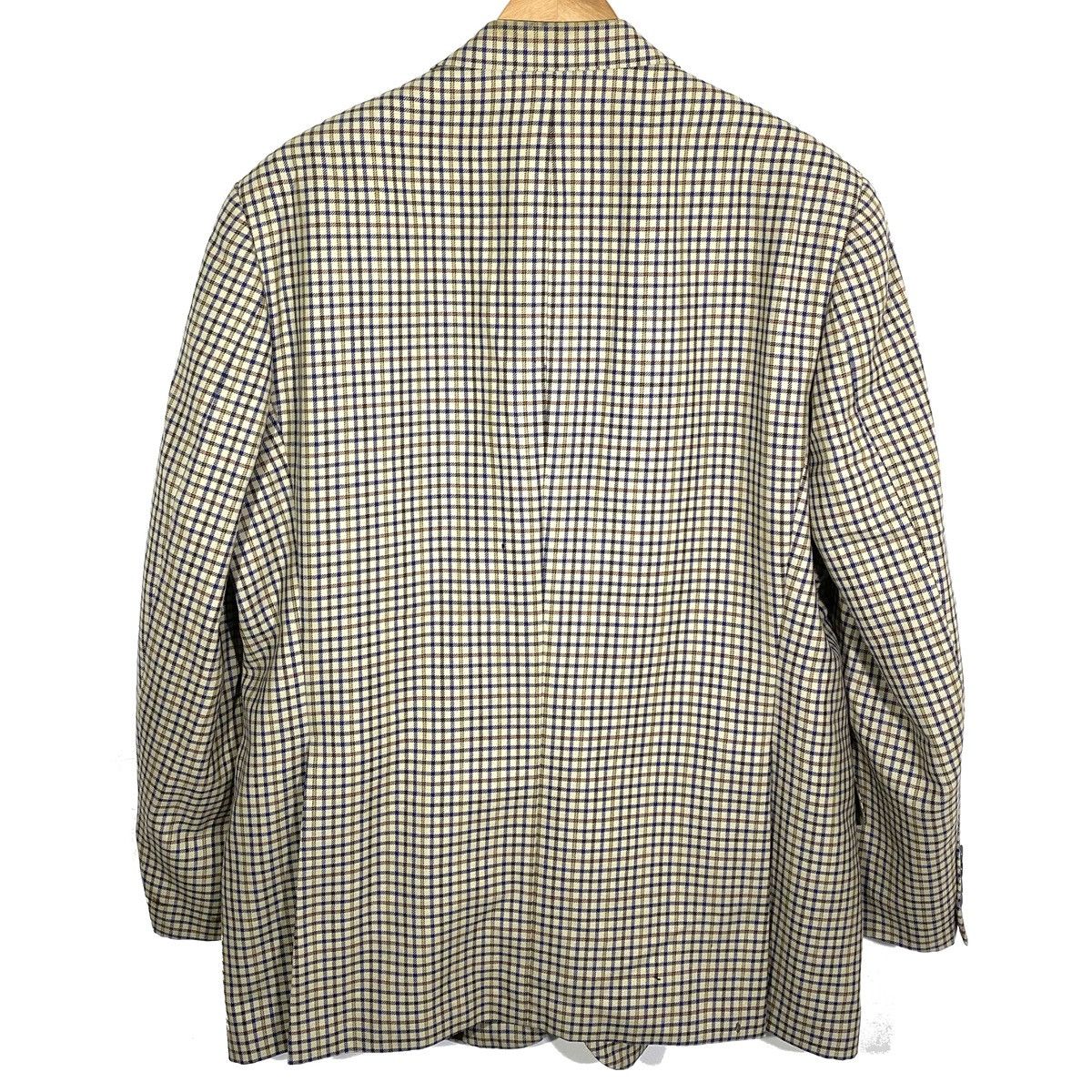 Burberry Veste Costume Blazer Tartan Bennet-S Laine Vintage Burberry Size 38R - 2 Thumbnail