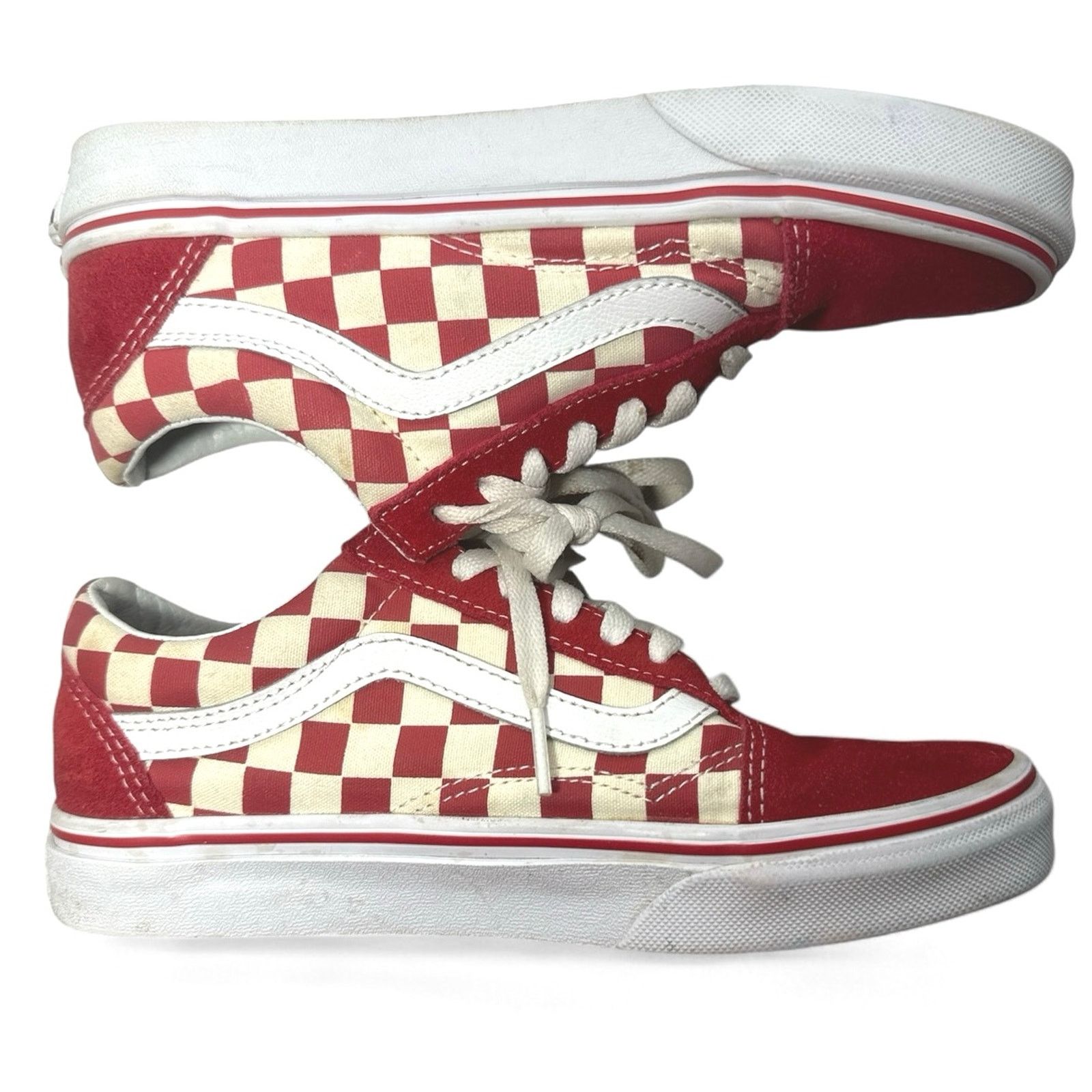 Converse Converse Primary Check Racing Red White Suede women sz 6.5 Size US 6.5 / IT 36.5 - 3 Thumbnail