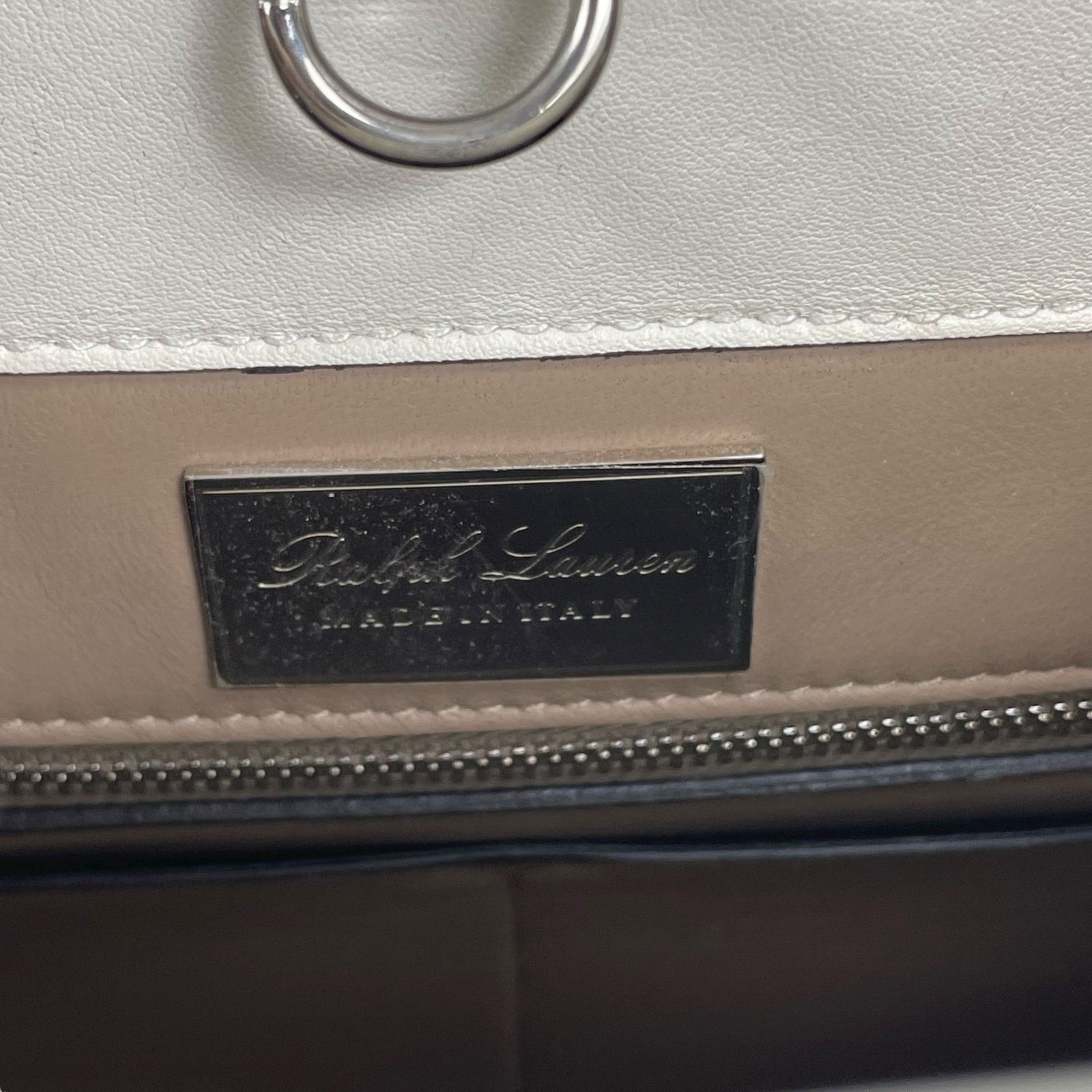 Ralph Lauren Ralph Lauren Collection RL50 Leather Medium Bag White Size ONE SIZE - 16 Thumbnail