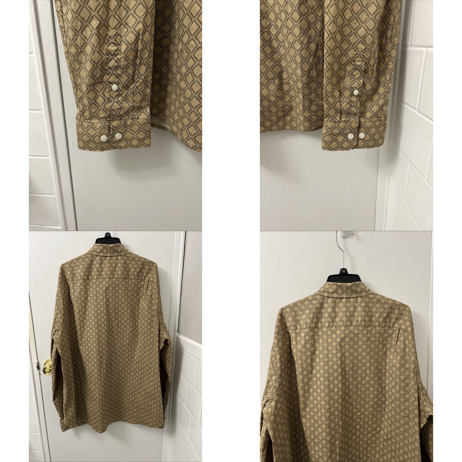 Express Express Shirt Mens XL Brown Geometric Button-Down Long Sleeve NWT Retail 0 Size US XL / EU 56 / 4 - 8 Thumbnail