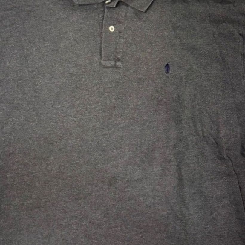Vintage Polo Ralph Lauren Shirt Mens Size XL Gray Short Sleeve Distressed Cotton Size US XL / EU 56 / 4 - 3 Thumbnail