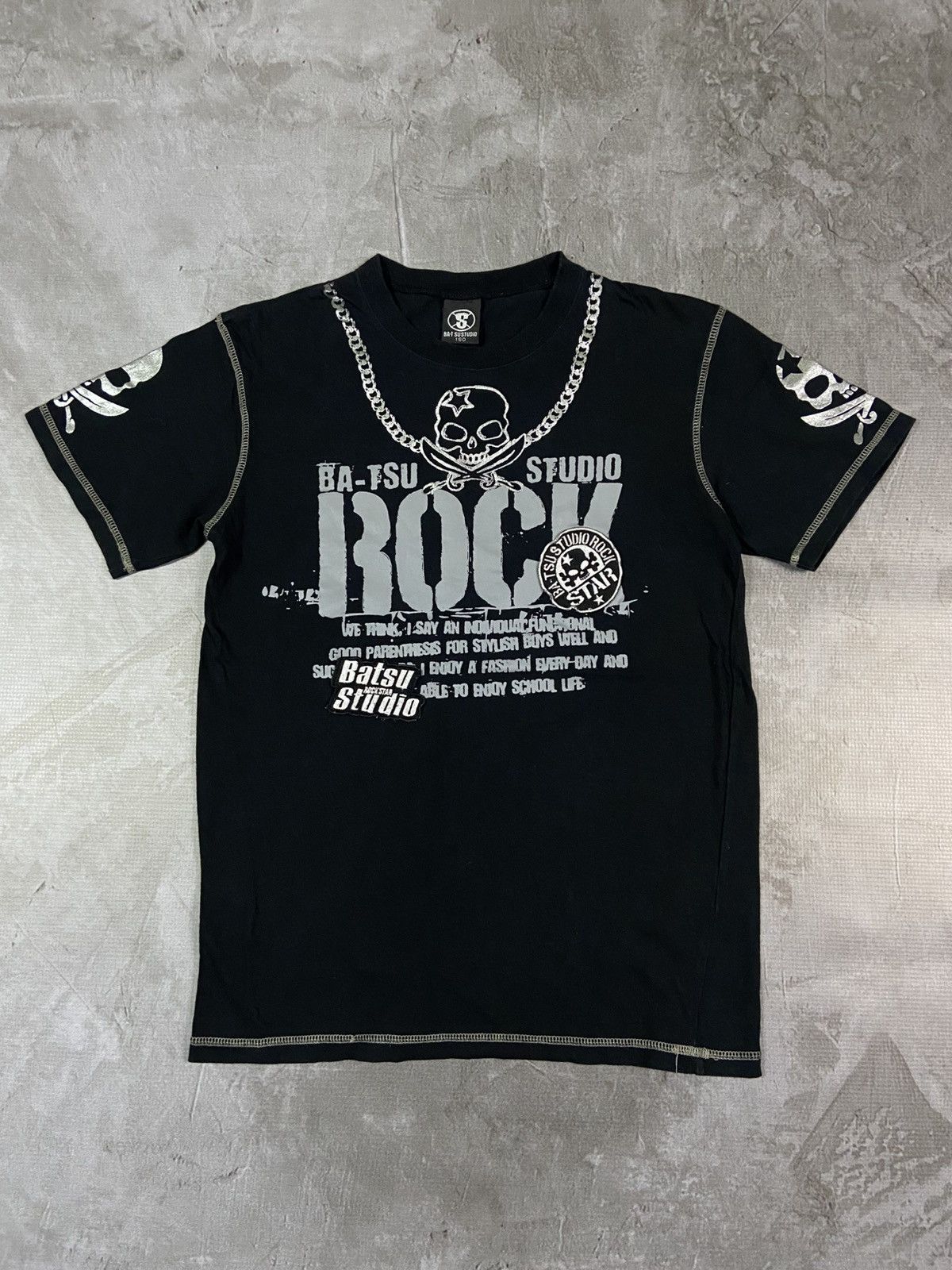 Japanese Brand Japanese Y2K punk rock graphic t shirt from Batsu Studio Size US M / EU 48-50 / 2 - 1 Thumbnail