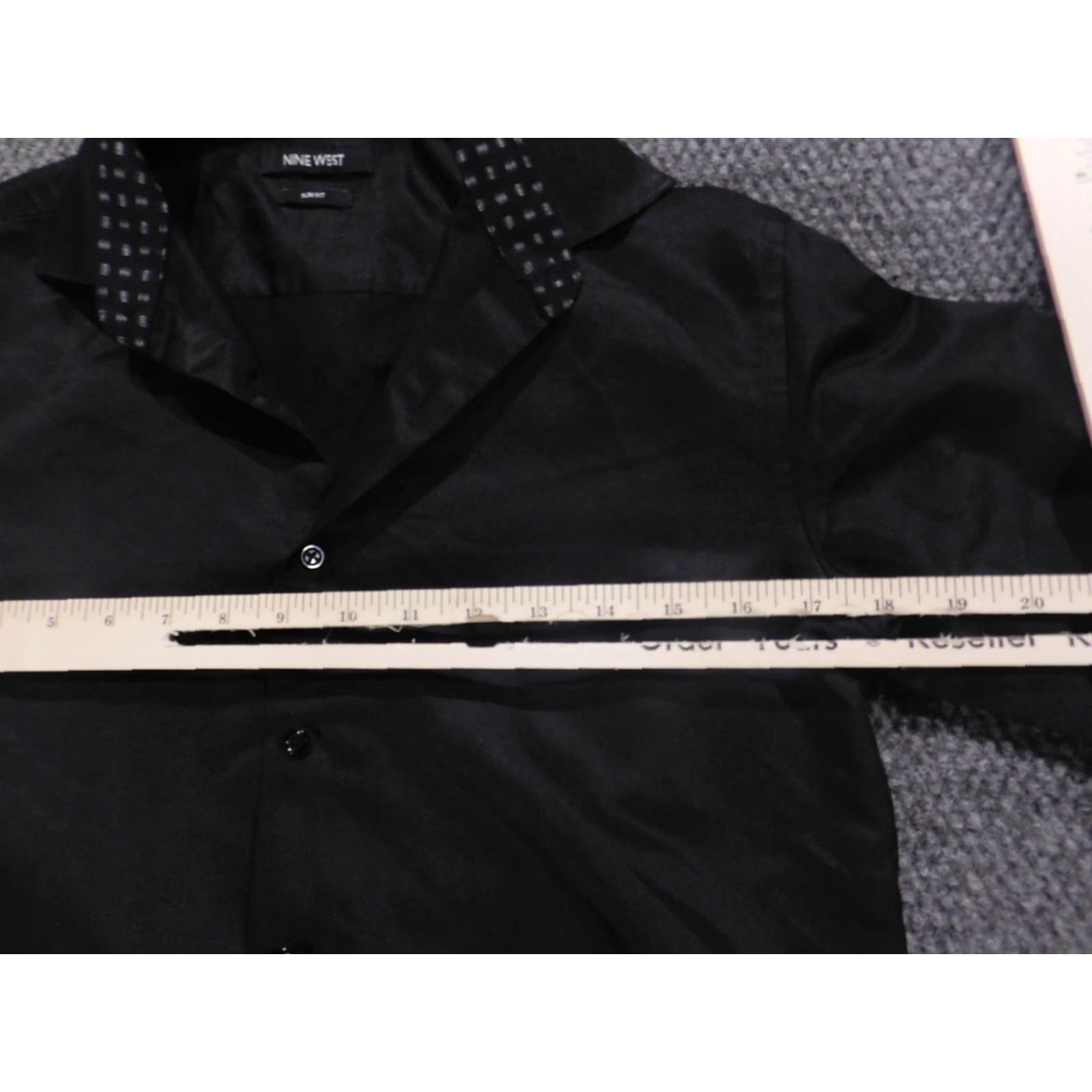 Nine West Nine West Blouse Women Slim Small Black Button Collared Long Sleeve Polyester Rayon Casual Shirt Limited N/A Size S / US 4 / IT 40 - 5 Thumbnail