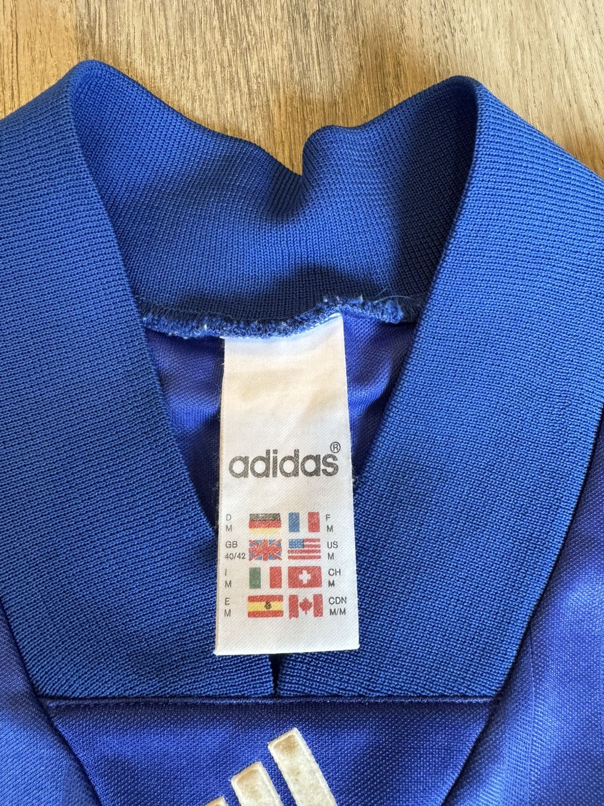 Adidas FRANCE 1992 HOME JERSEY SHIRT BY ADIDAS Size US L / EU 52-54 / 3 - 7 Thumbnail