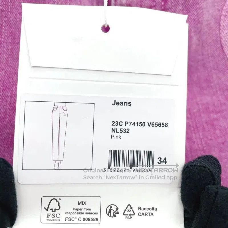 Chanel Chanel Pink Logo Women's Denim Jeans . Size 23" - 7 Thumbnail
