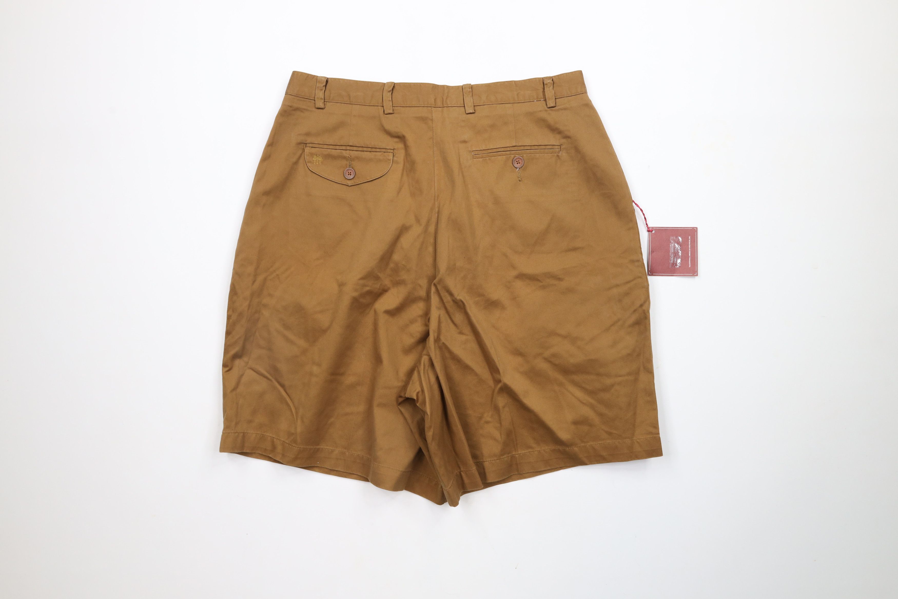 Vintage Deadstock Vintage 90s Streetwear Chino Shorts Brown Cotton Size 36" / US 14 / IT 50 - 8 Thumbnail