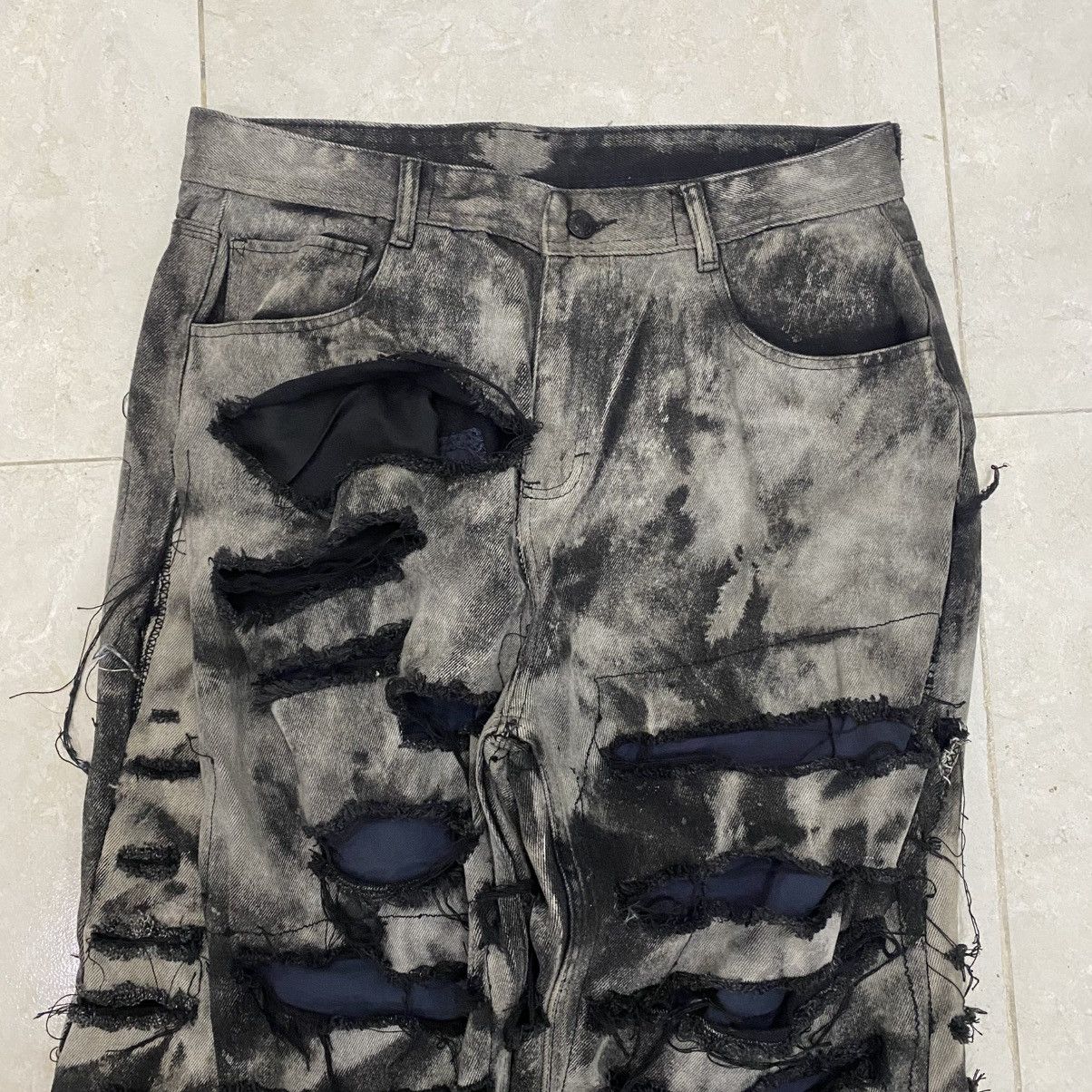 Handmade Iseethemshdws Dirty Dust Flared Demim Size US 36 / EU 52 - 3 Thumbnail