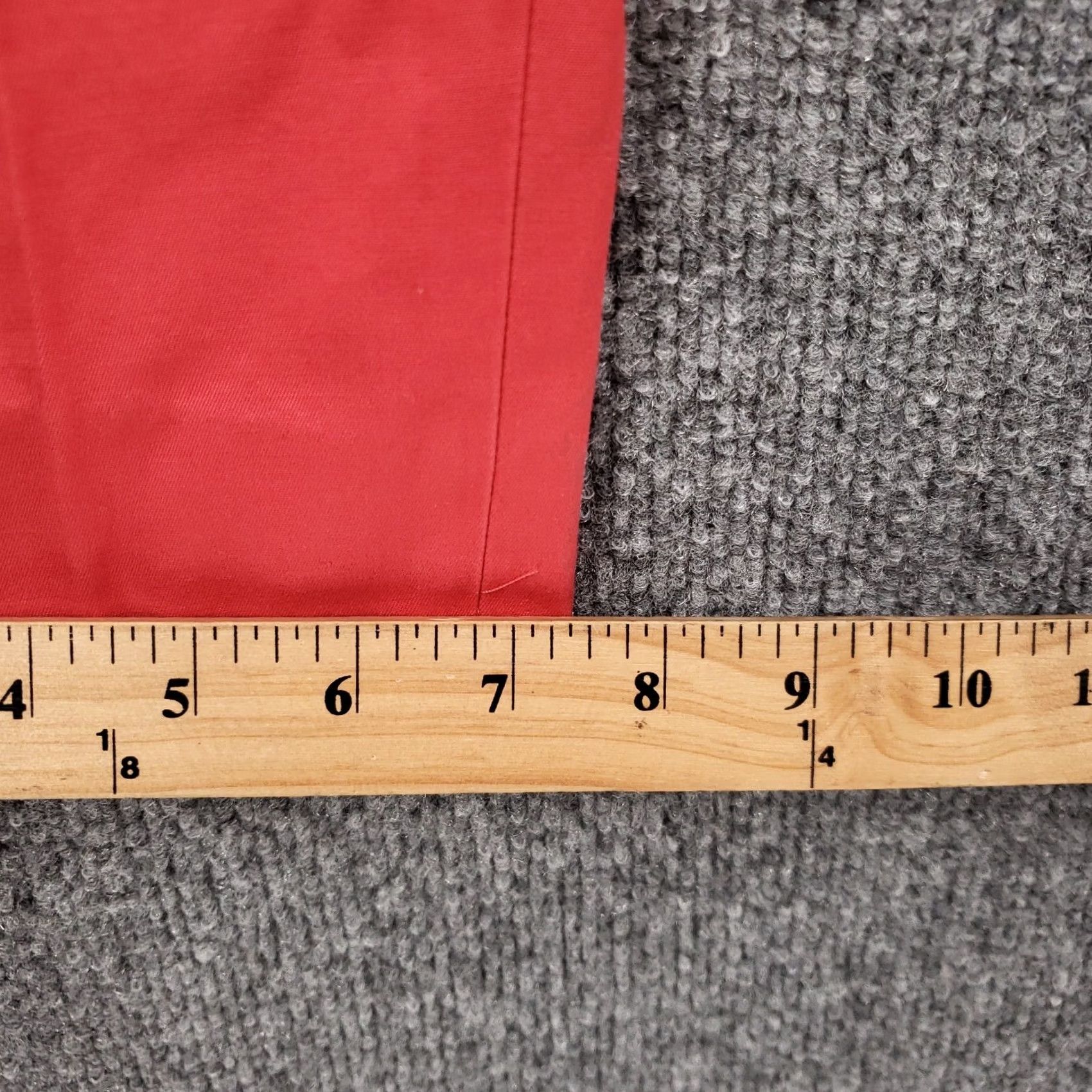 Talbots Talbots Pants Womens 8 Red Flat Front Skimmer Mid Rise Button Hem Pockets Stretch Casual Formal Business 8 Womens Red Skimmer Pants Size 30" / US 8 / IT 44 - 3 Thumbnail