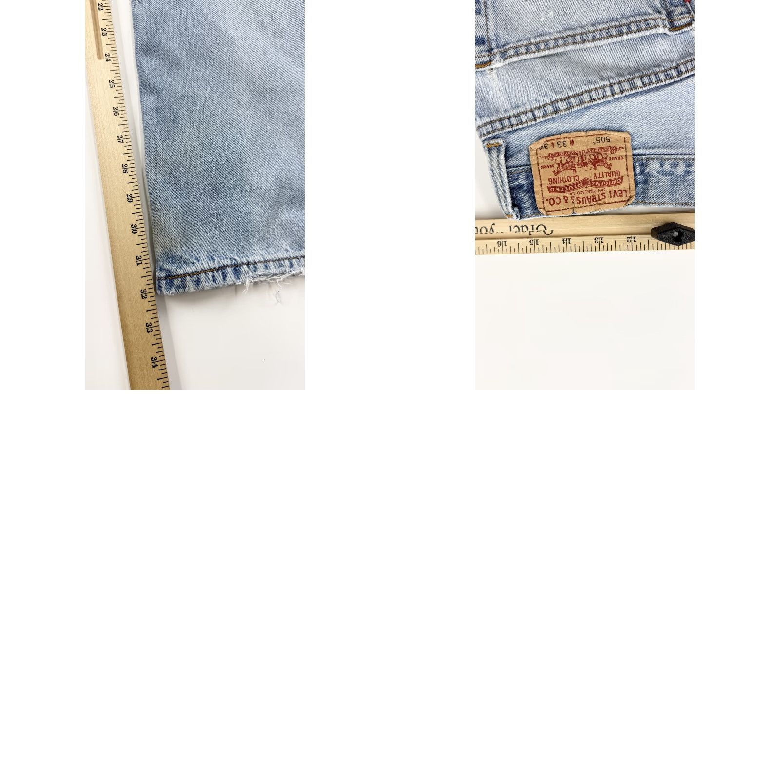Levi's VINTAGE Levi's 505 Jeans Mens 33x34 Regular Fit Denim Pants Casual Distressed Blue Size US 33 - 8 Thumbnail