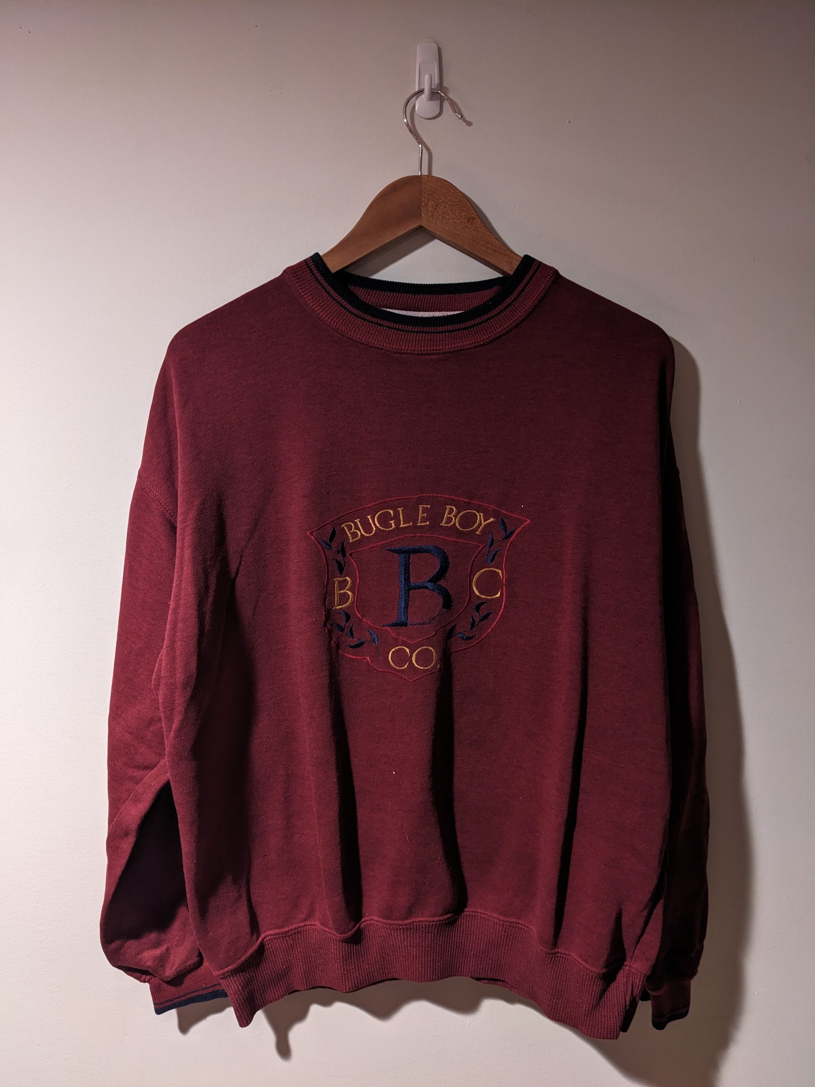 Bugle Boy × Vintage Vintage 90s Bugle Boy Spell Out Essential Large Sweatshirt Size US L / EU 52-54 / 3 - 1 Thumbnail