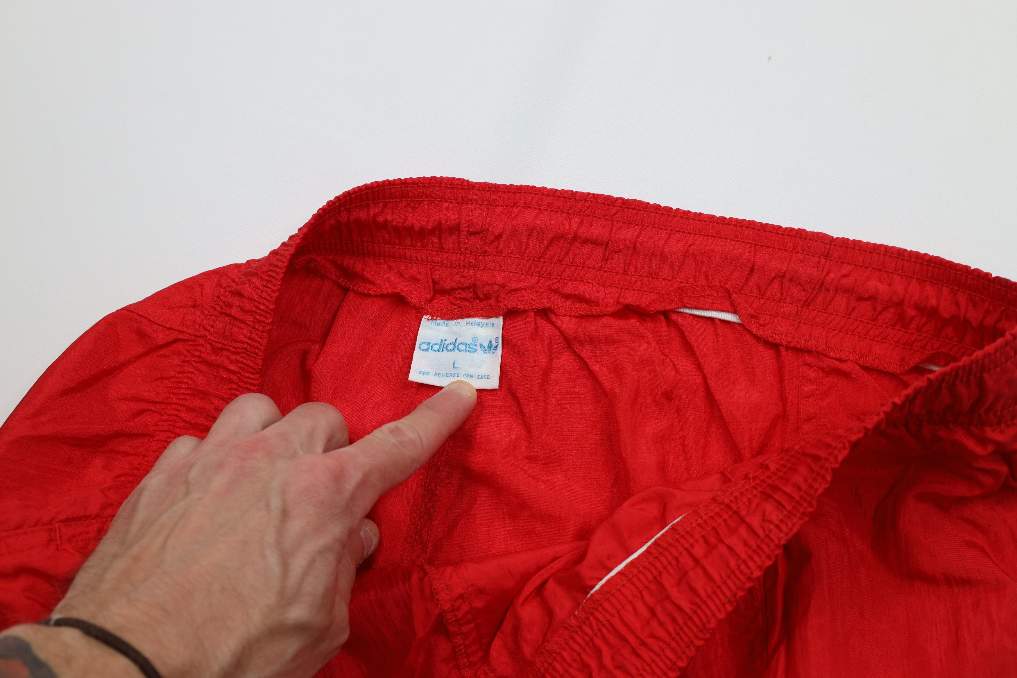 Adidas Vintage 70s 80s Adidas Pocket Windbreaker Joggers Pants Red Size US 36 / EU 52 - 9 Thumbnail