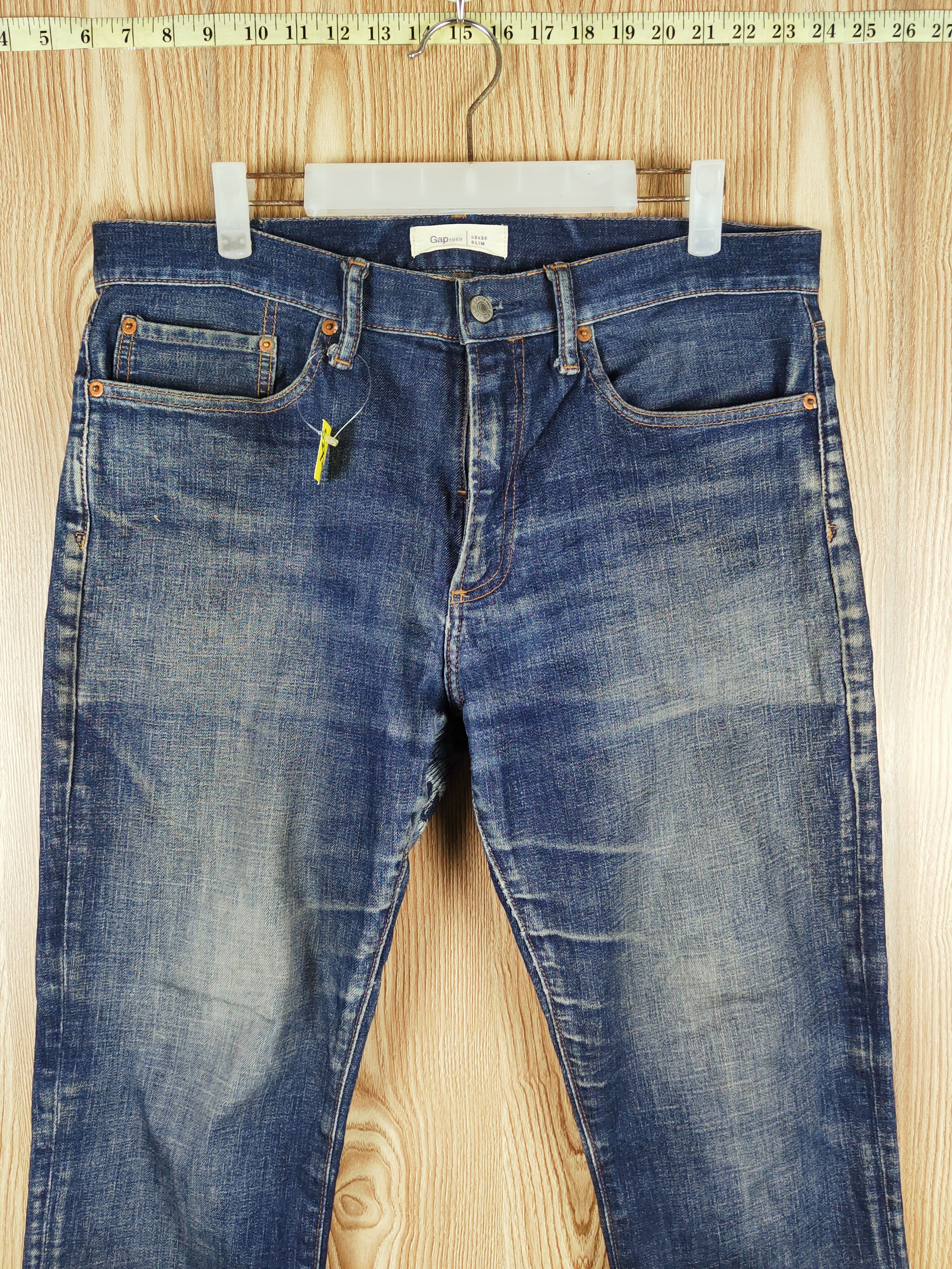 Gap Gap Dark Blue Faded Distressed Ripped Jeans #S2728 Size US 33 - 2 Thumbnail