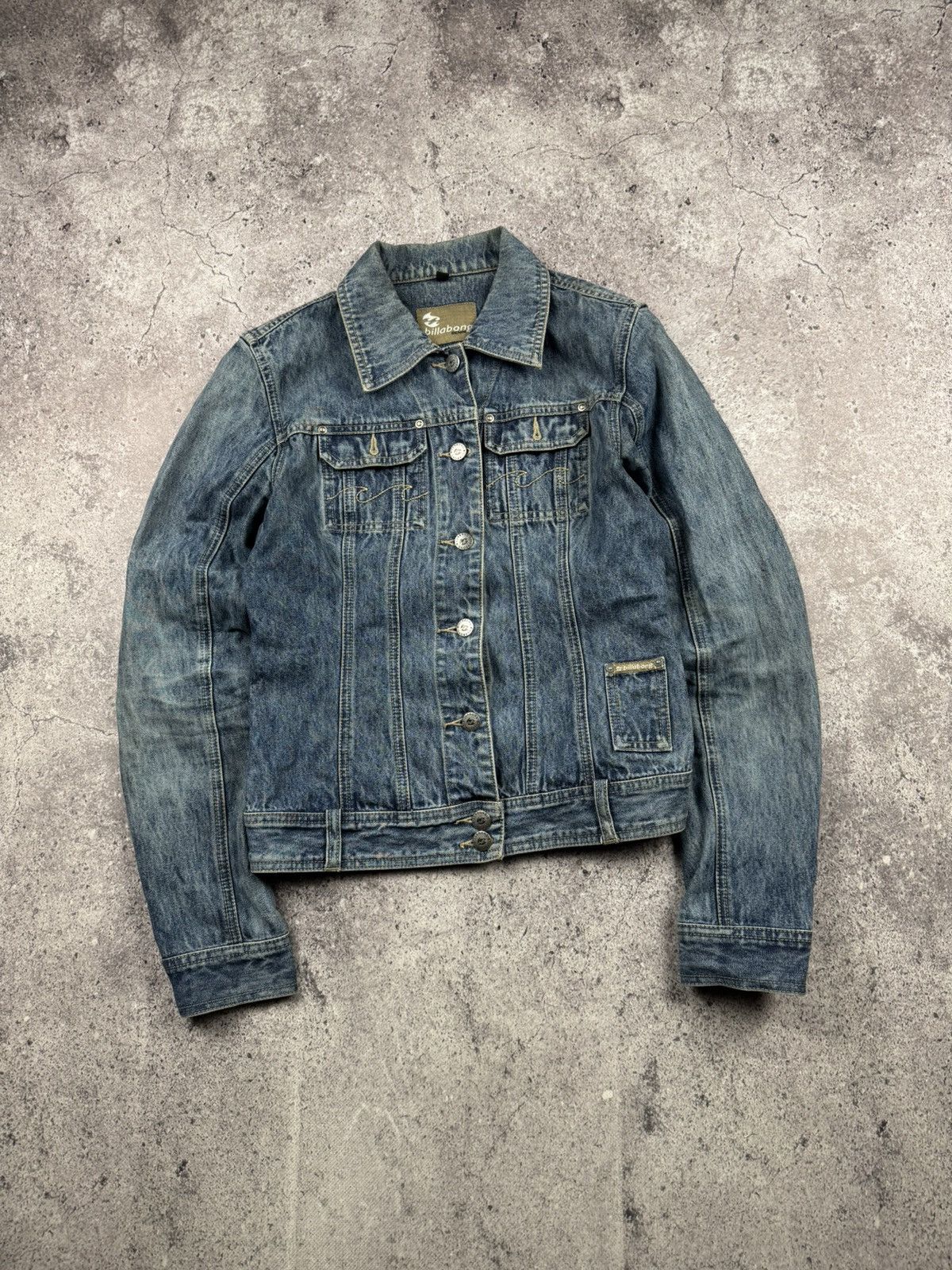 Billabong × Vintage VINTAGE BILLABONG Y2K JAPANESSE DENIM JACKET 90’s RARE❗️ Size S / US 4 / IT 40 - 1 Thumbnail