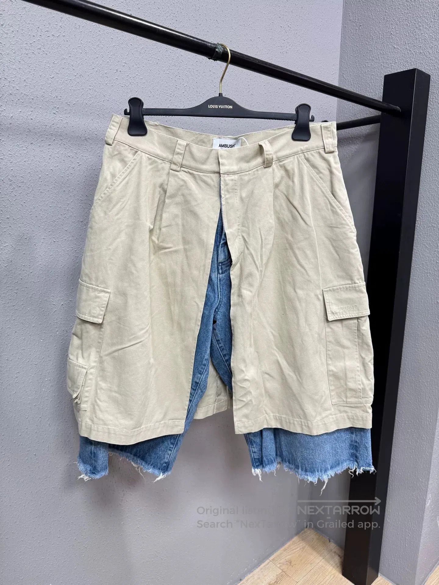 Ambush Design ambush layered distressed denim shorts. Size US 42 / EU 58 - 1 Thumbnail