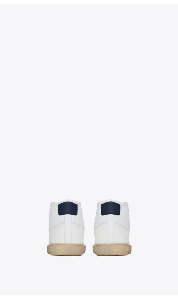 Saint Laurent Paris o1bcso1str1124 Court Classic Sl/39 Mid Top Sneakers in White Size US 10 / IT 40 - 3 Thumbnail